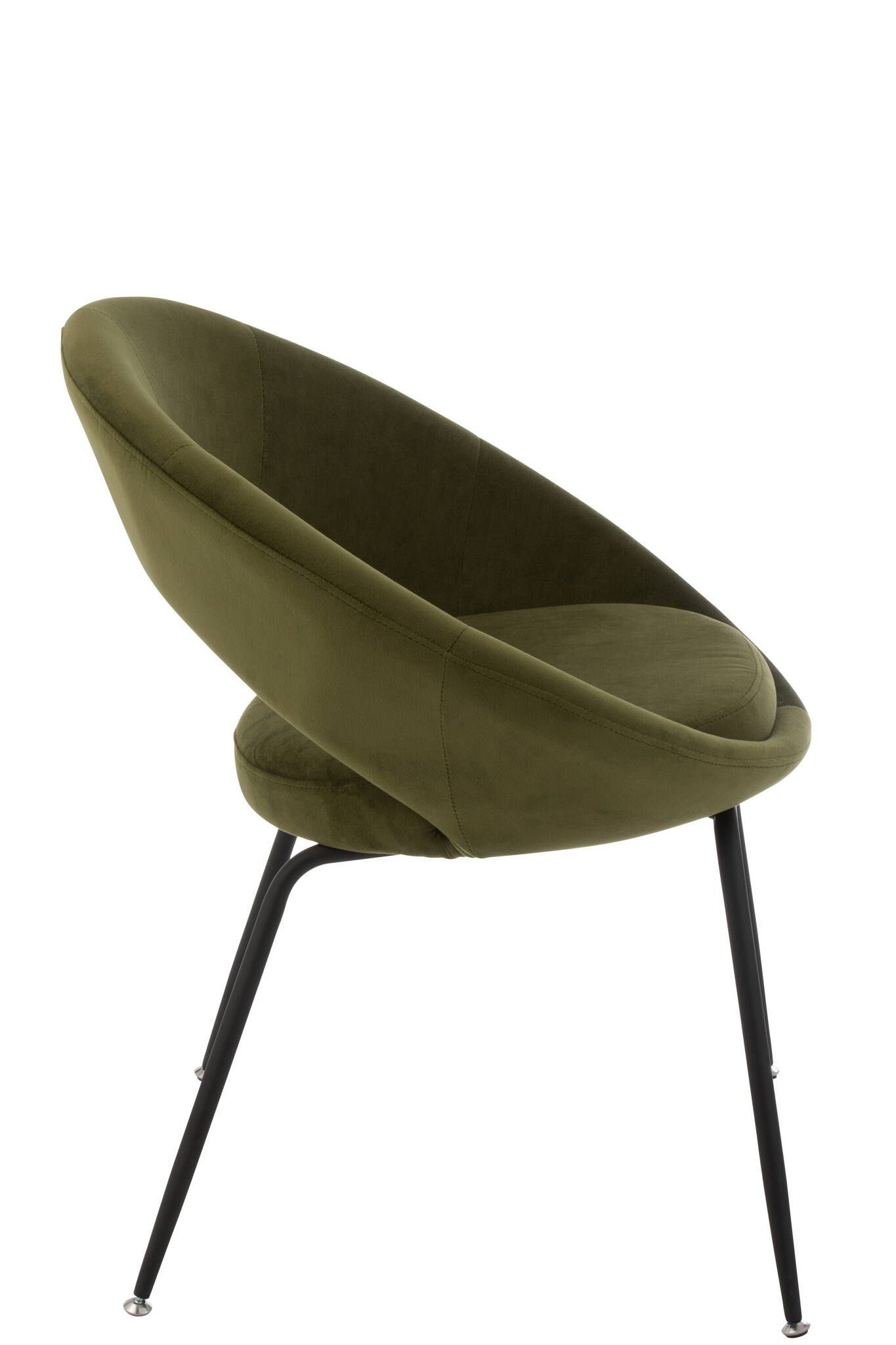 CHAIR ROUND HOLE MET/TEX GRN