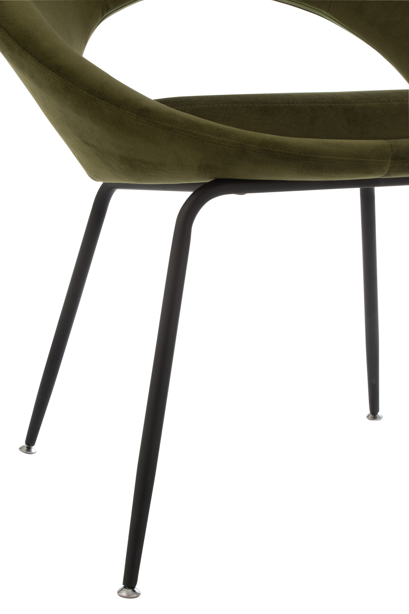 CHAIR ROUND HOLE MET/TEX GRN
