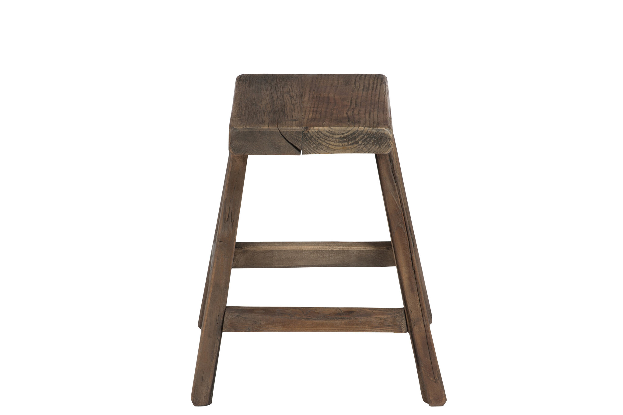 STOOL SQUARE WOOD BROWN