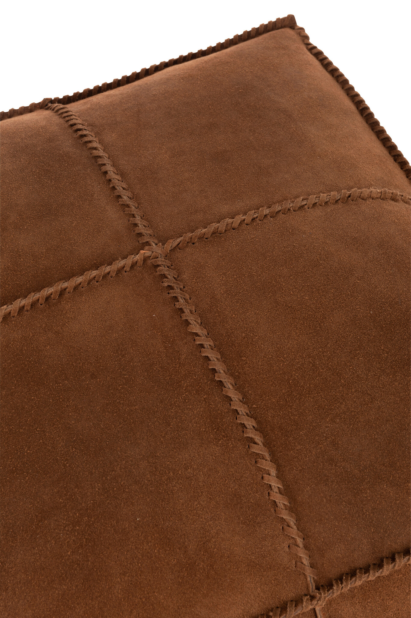 HASSOCK STICHING SQ LEATH COGN