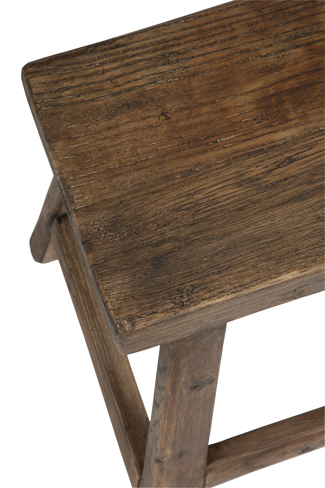 STOOL SQUARE WOOD BROWN