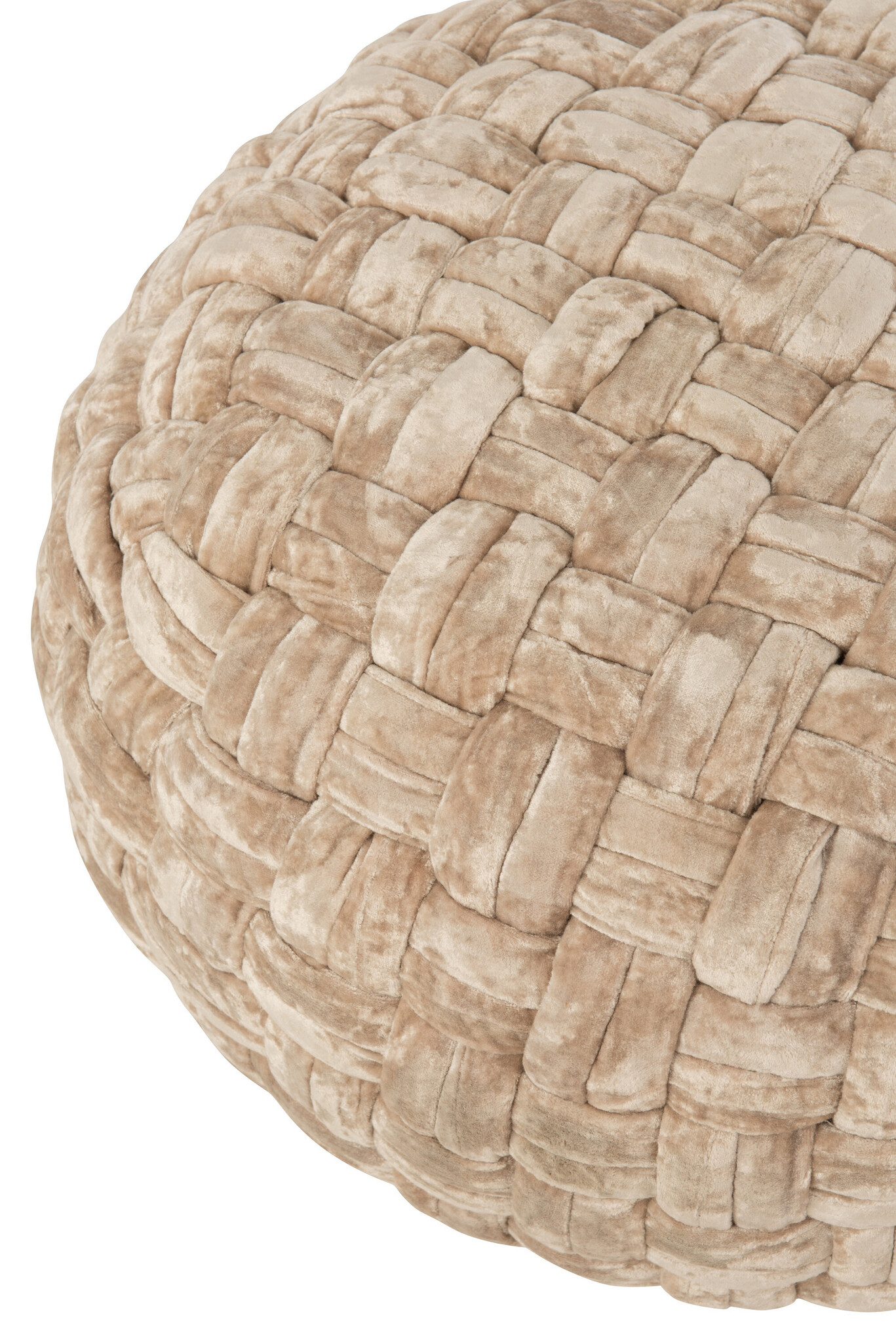 POUF CROCHETED VISCOSE RND BEI
