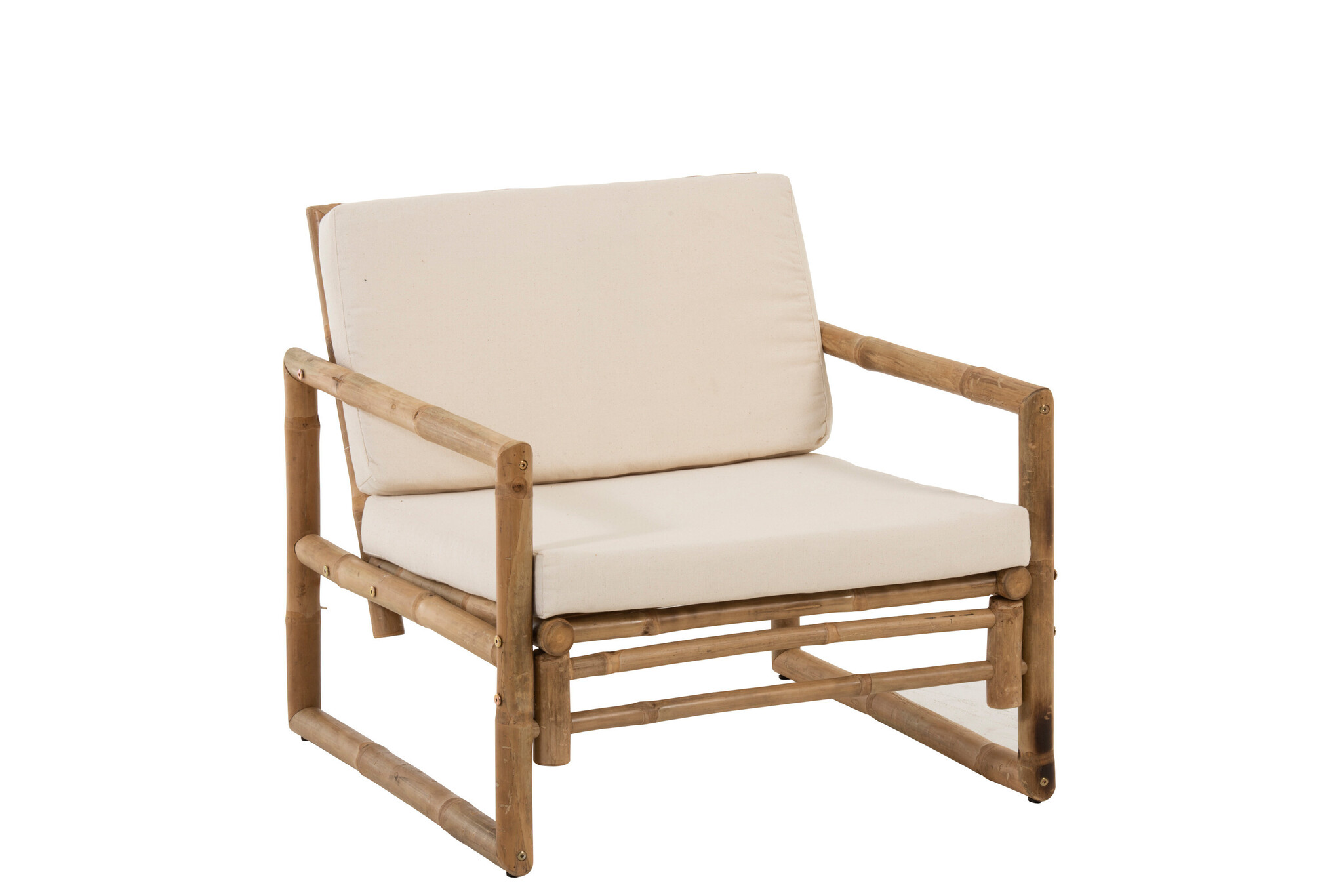 SEAT 1P BAMBOO+TEXTILE NAT/WHI