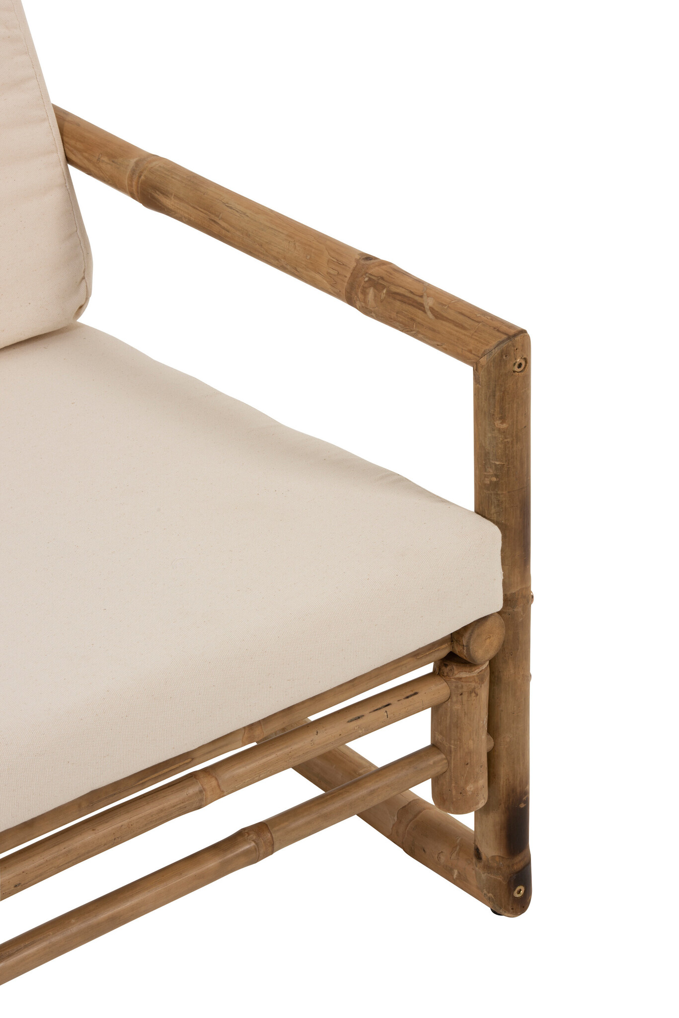 SEAT 1P BAMBOO+TEXTILE NAT/WHI