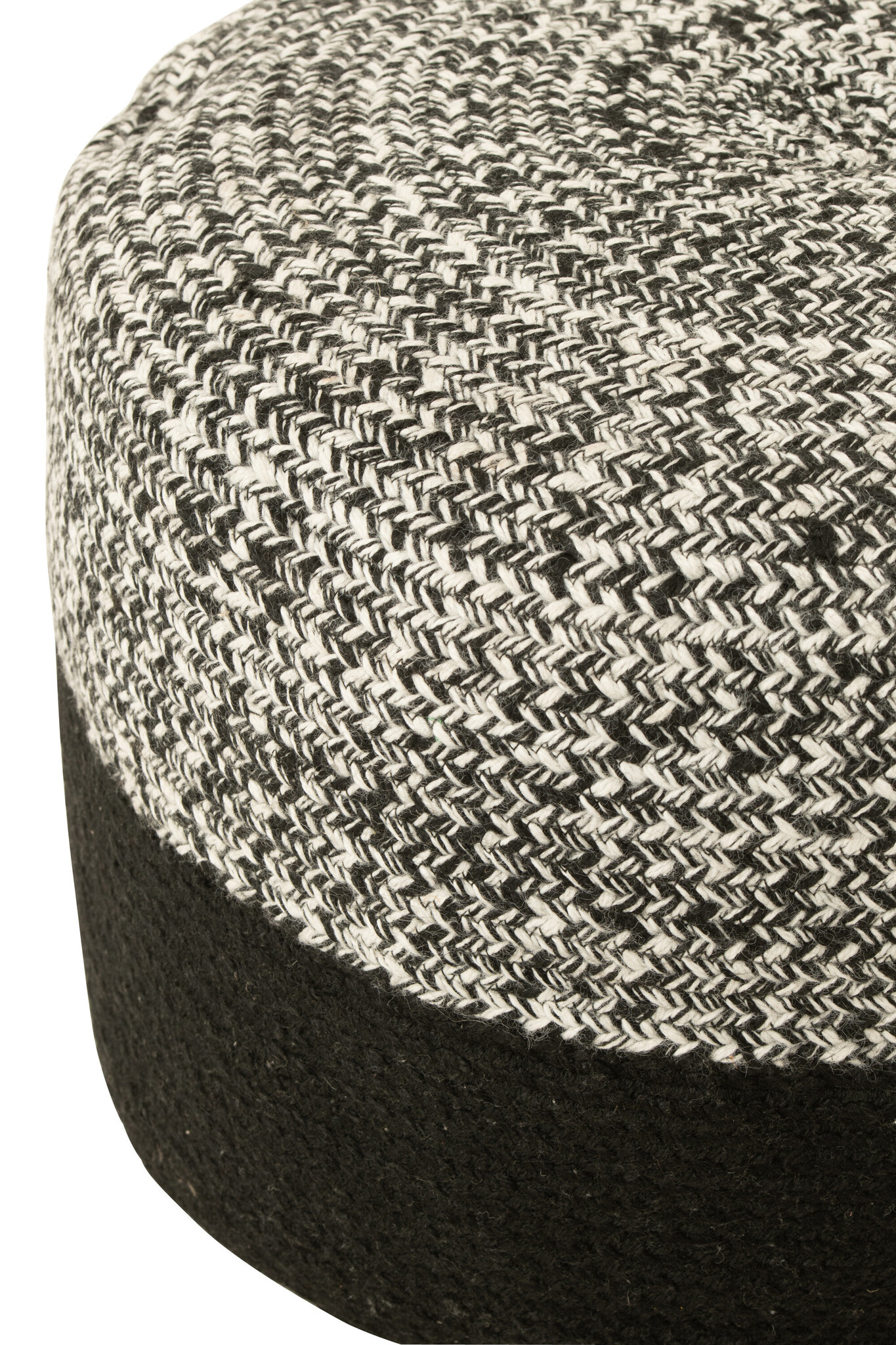 POUF MIAMI STRIP OUT POL BLK/W
