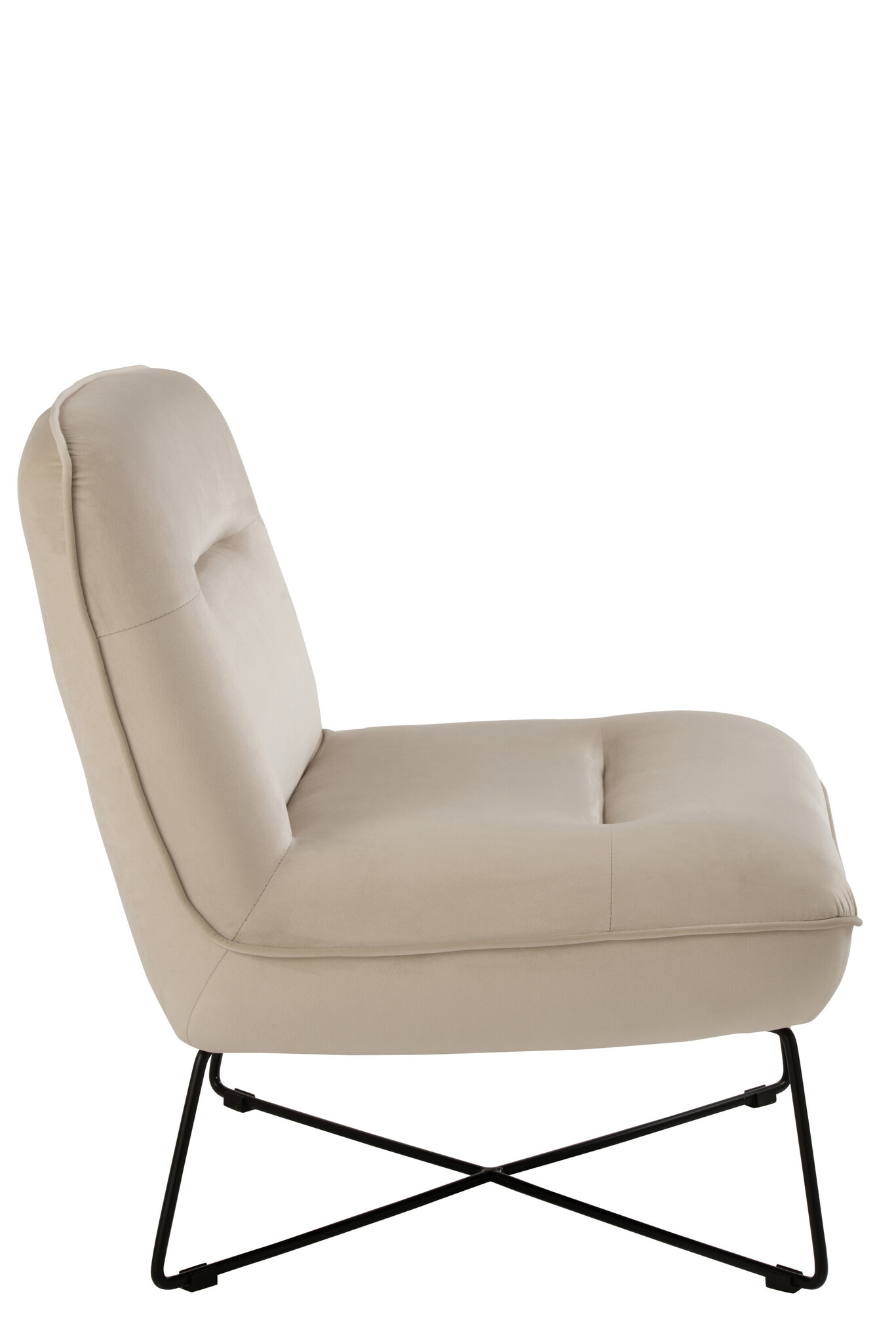 LOUNGE CHAIR FRAME TEXT/MET WH