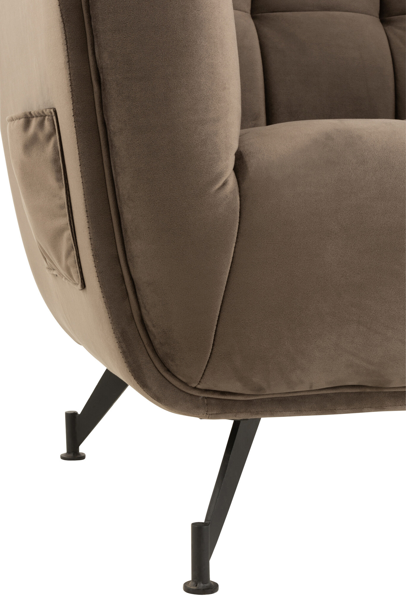 LOUNGE SEAT 1P TE/WD/MET D GRY