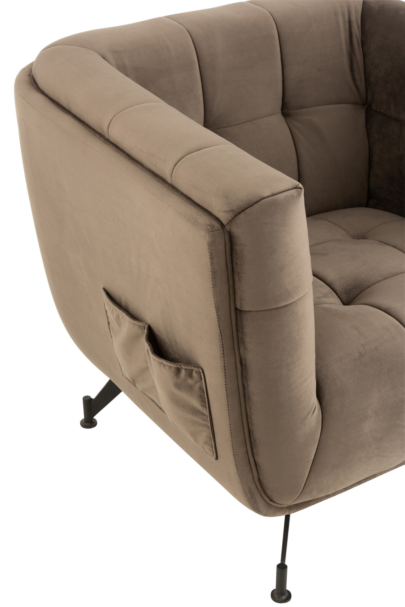 LOUNGE SEAT 1P TE/WD/MET D GRY