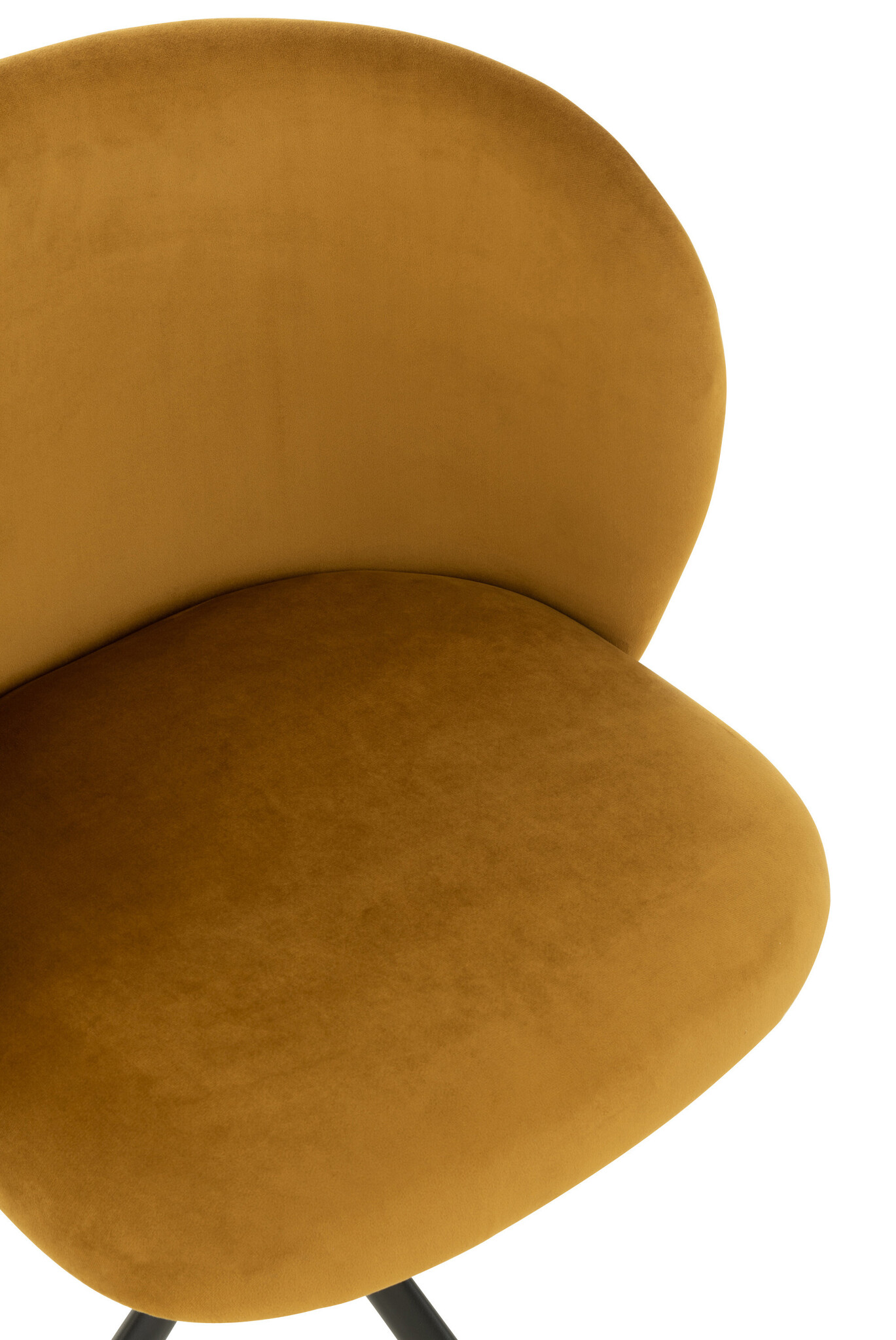CHAIR TURN/UP/DOWN VELV OCHRE