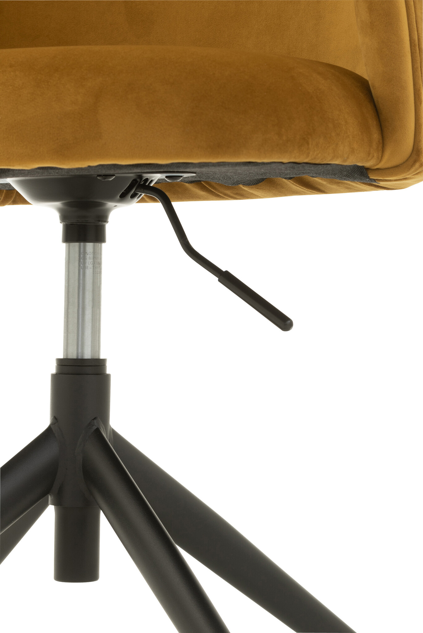 CHAIR TURN/UP/DOWN VELV OCHRE
