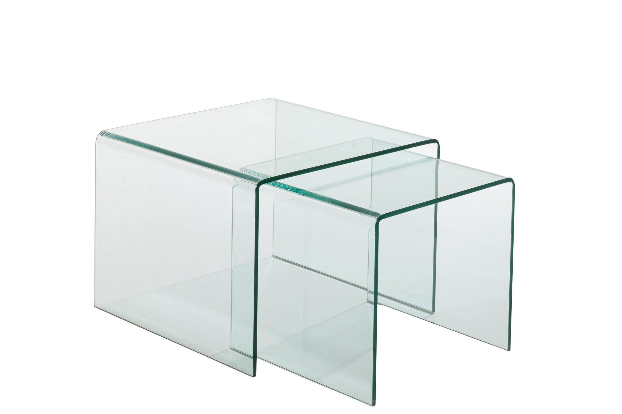 S/2 SIDETABLE GLASS TR