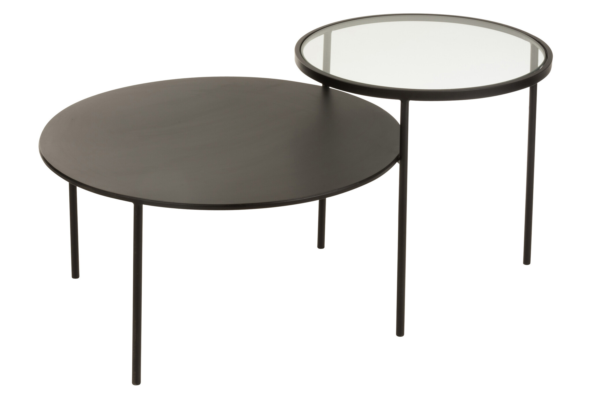 SIDETABLE 2 LEVEL MET/GL BL L