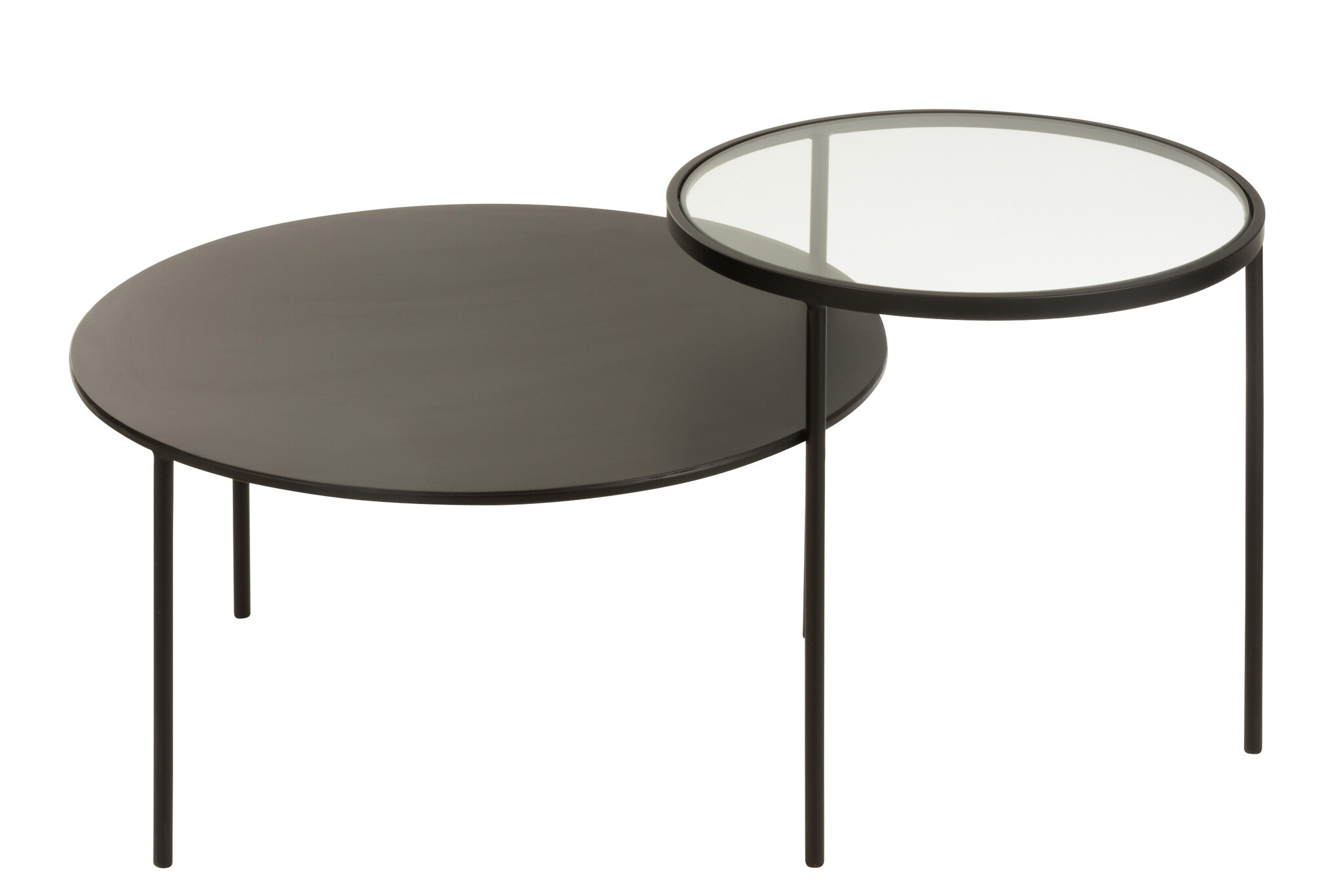SIDETABLE 2 LEVEL MET/GL BL L