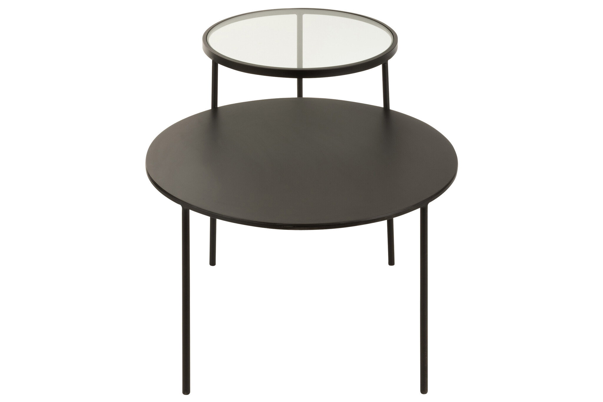 SIDETABLE 2 LEVEL MET/GL BL L