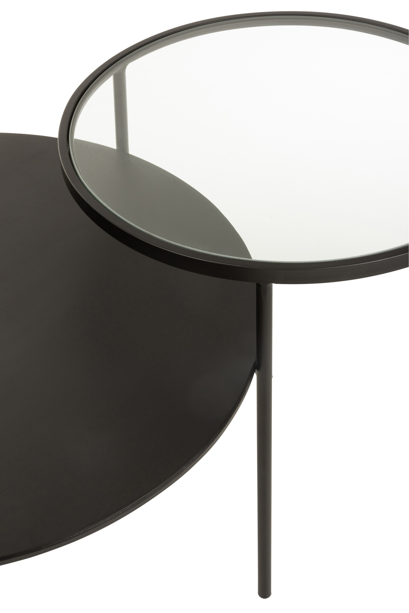 SIDETABLE 2 LEVEL MET/GL BL L