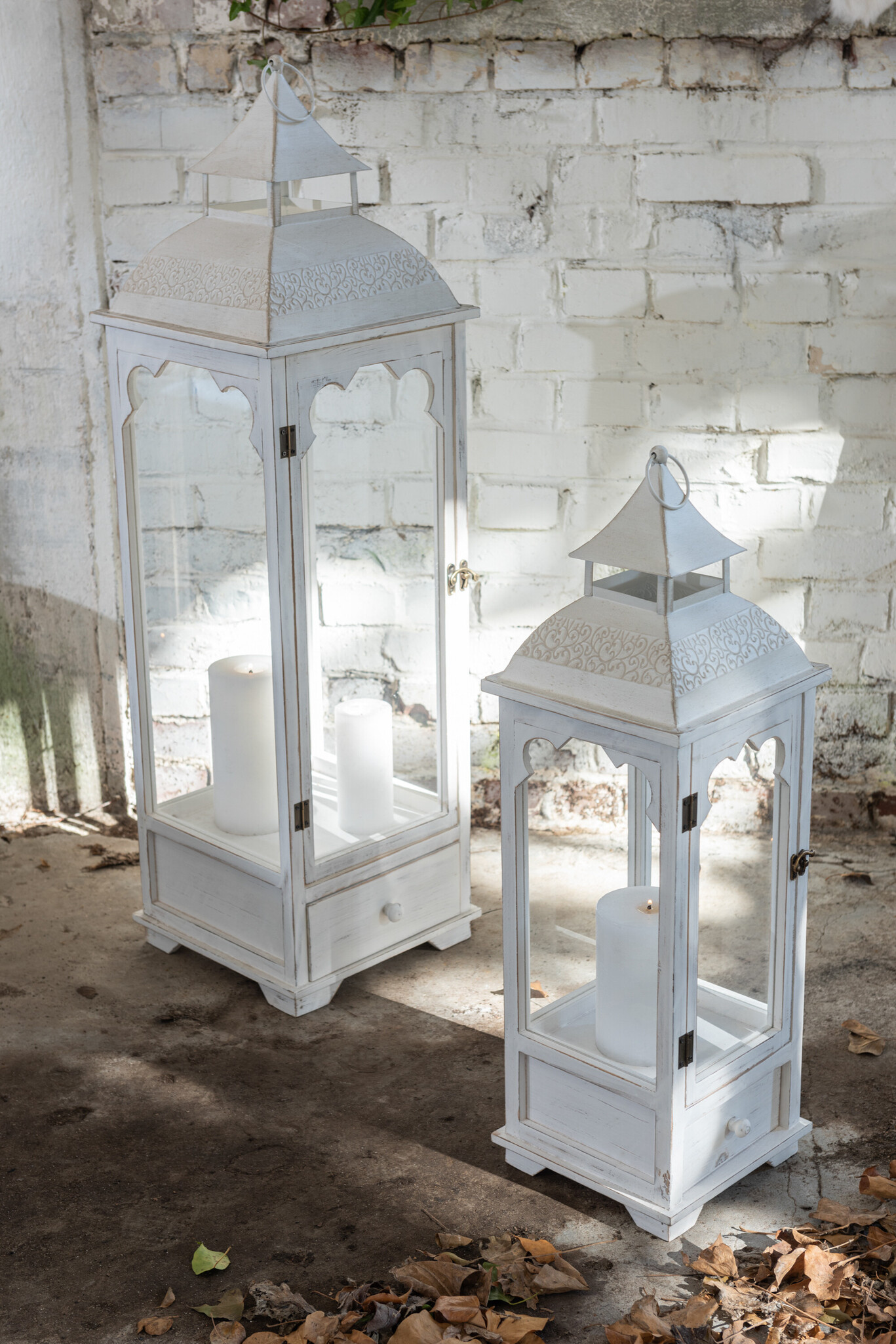 S/3 LANTERNS IBIZA SPR WD WH