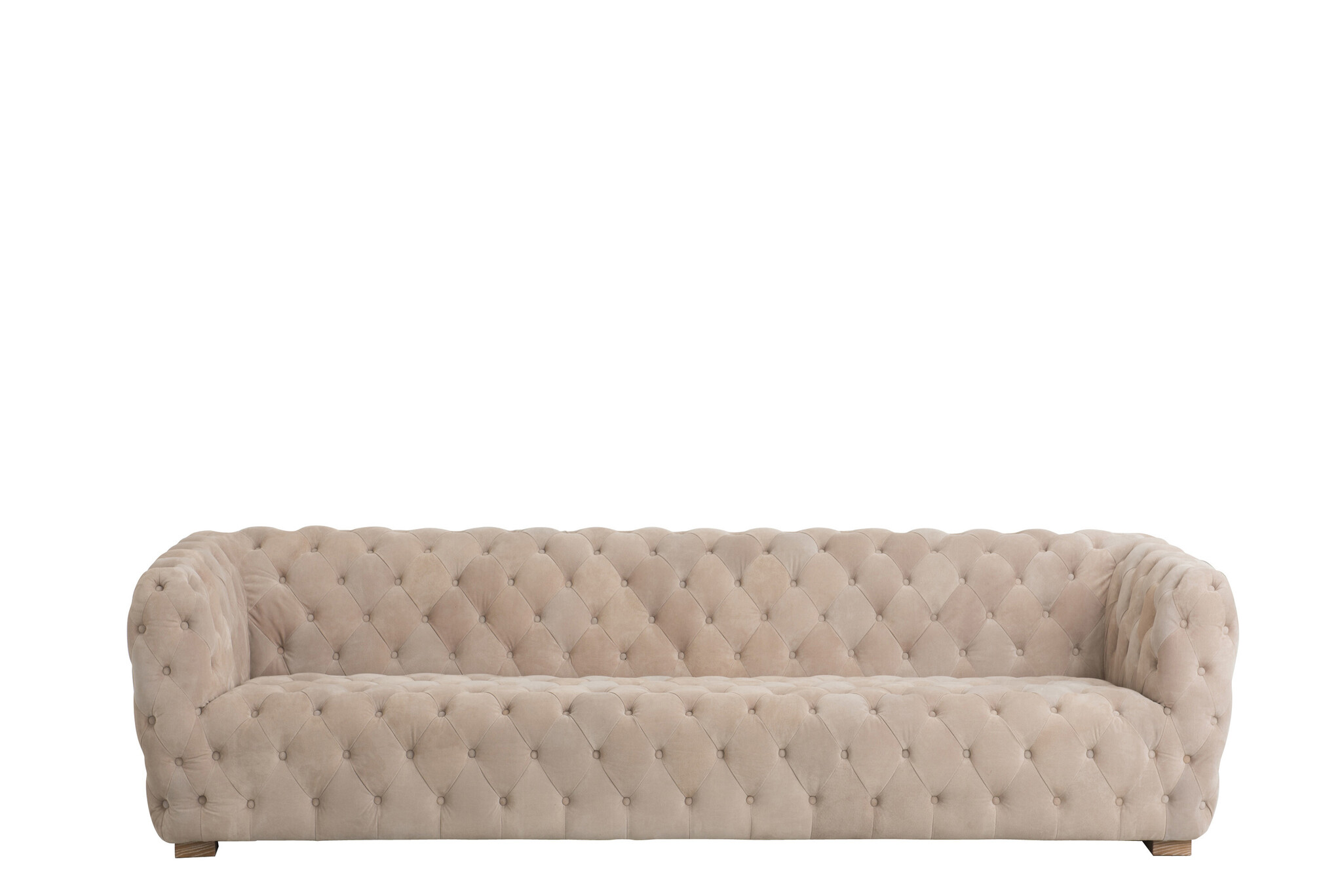 COUCH 3SEAT BUTTONS SUEDE BEI