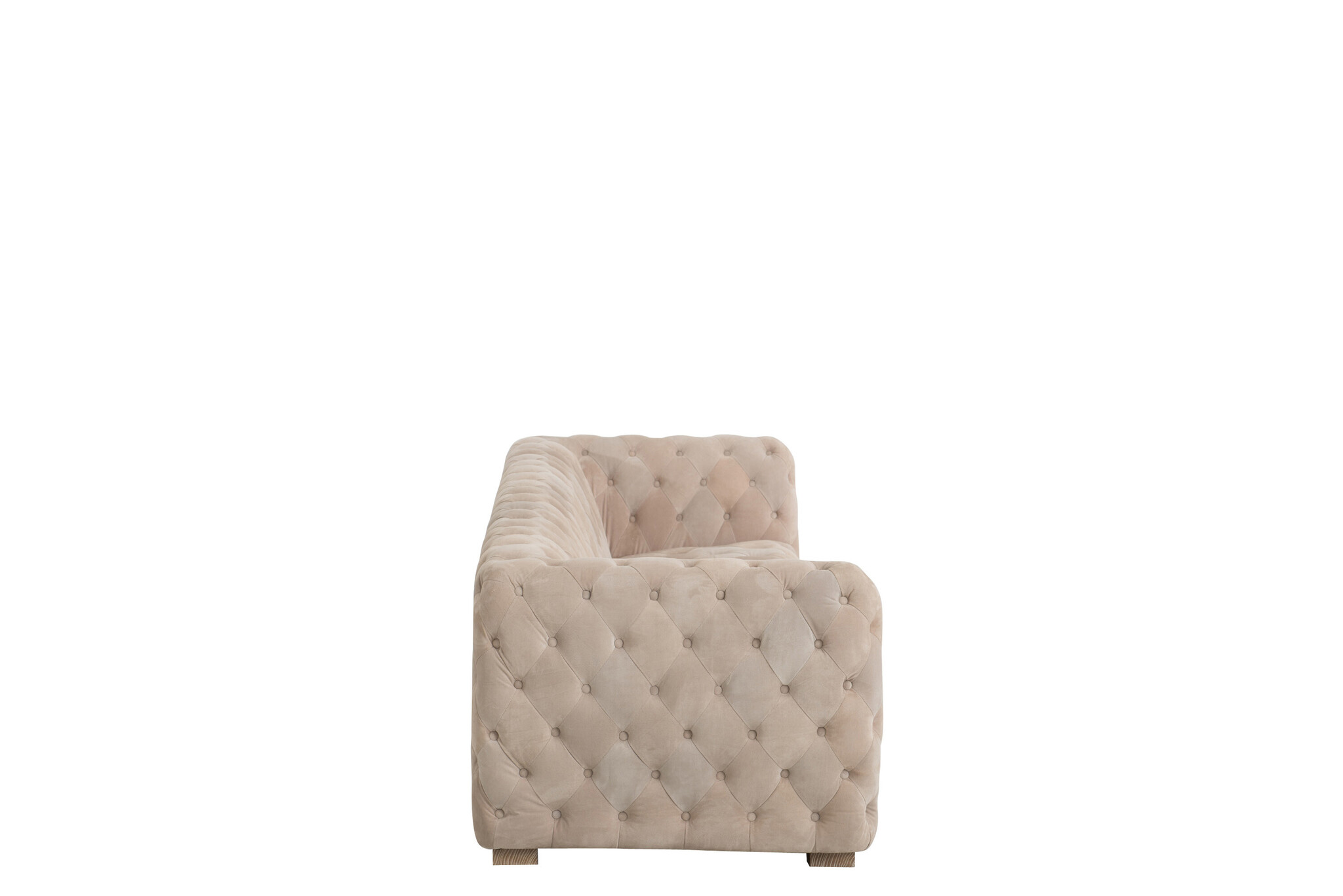COUCH 3SEAT BUTTONS SUEDE BEI