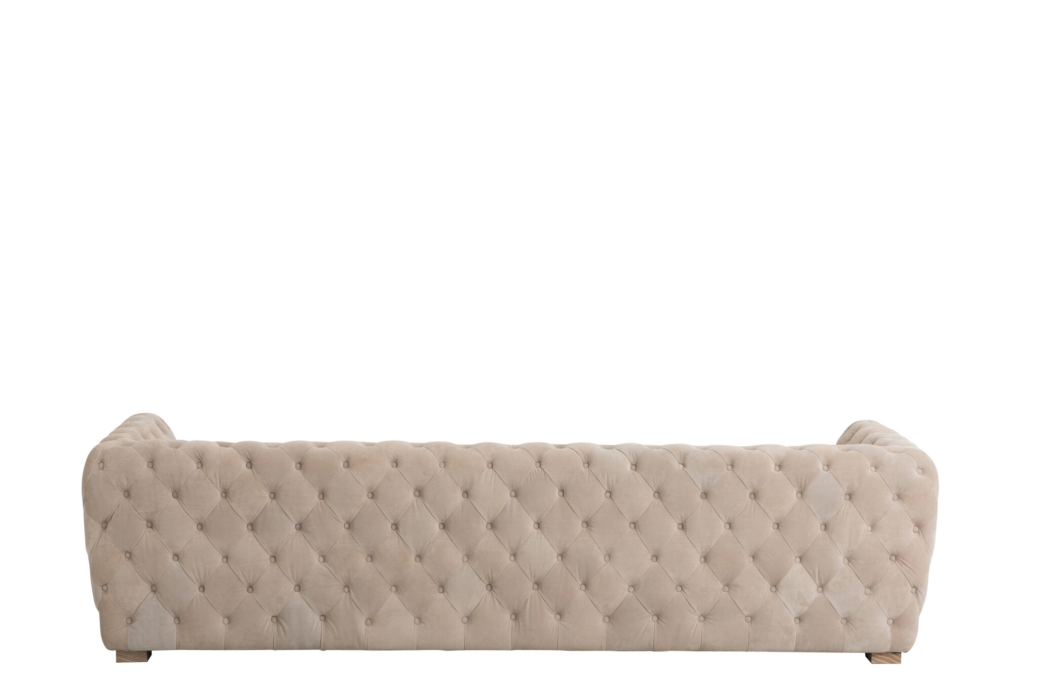 COUCH 3SEAT BUTTONS SUEDE BEI