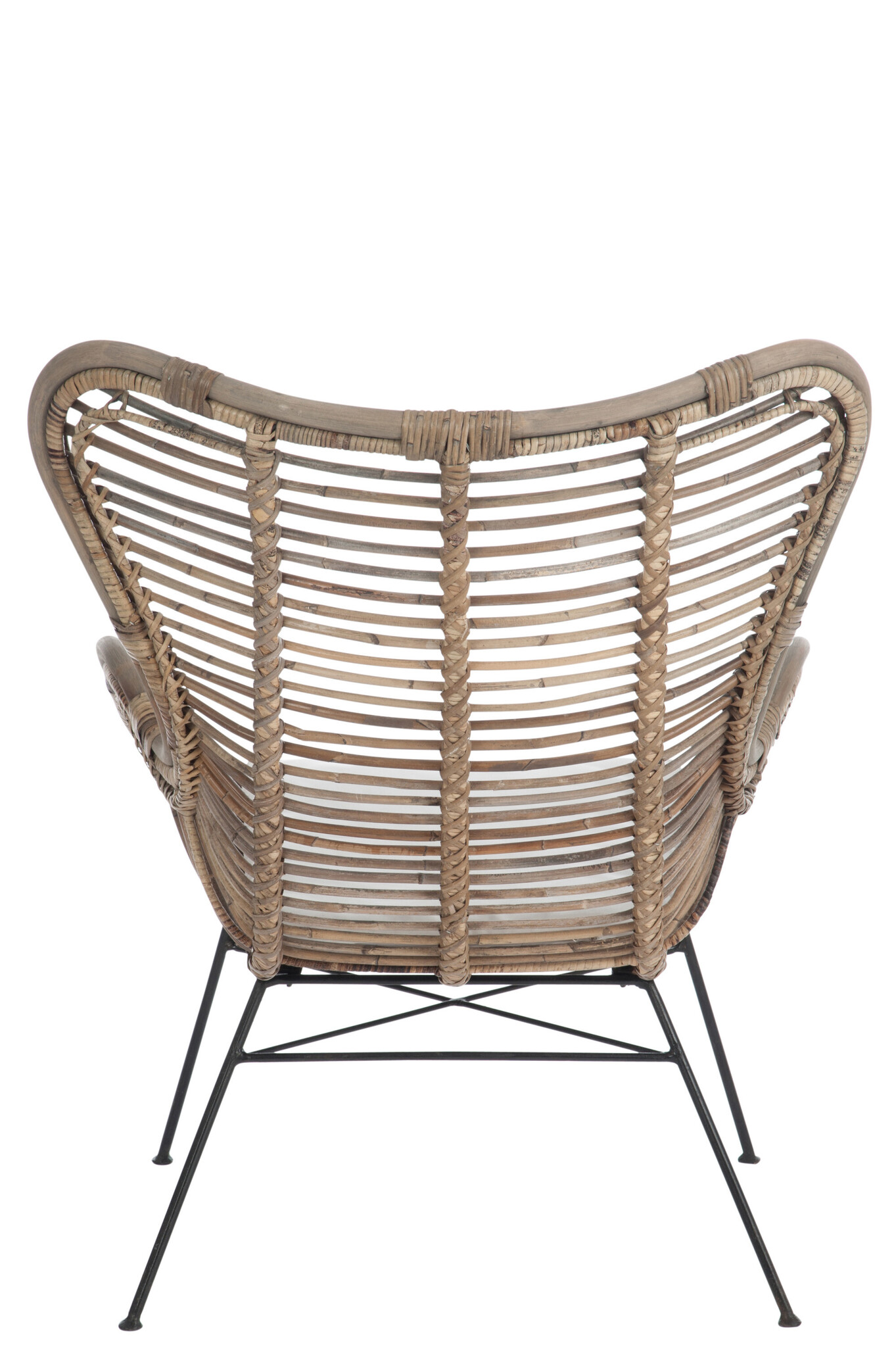 CHAIR+CUSHION RAT/MET NAT