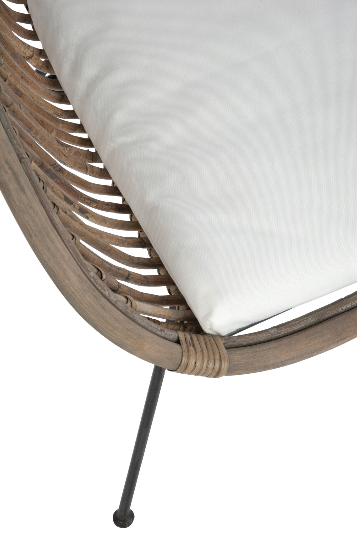 CHAIR+CUSHION RAT/MET NAT
