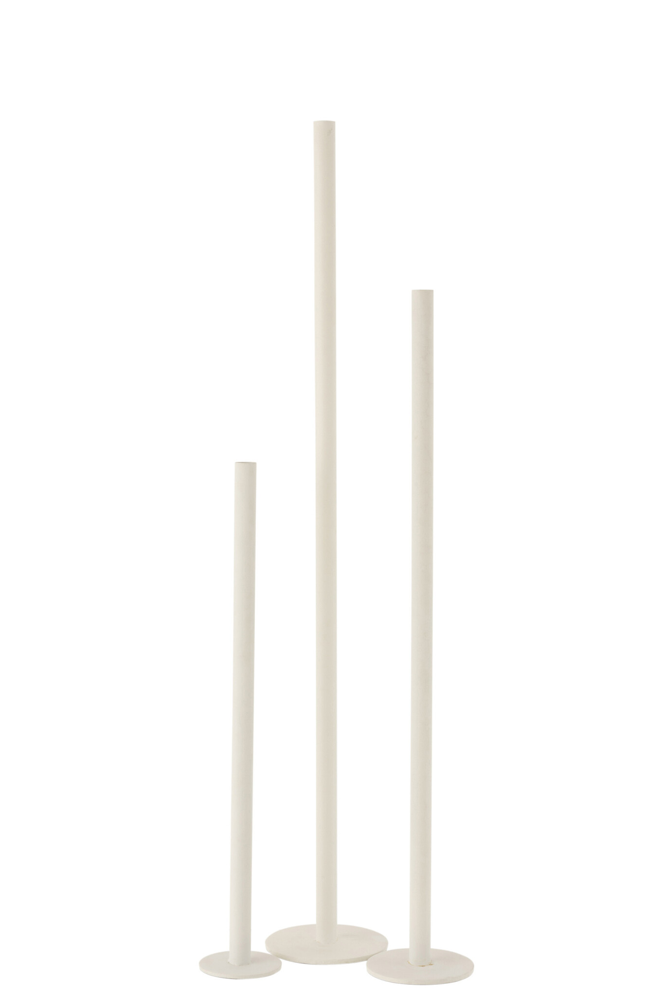 S/3 CANDL HIGH MOD MET MAT WH