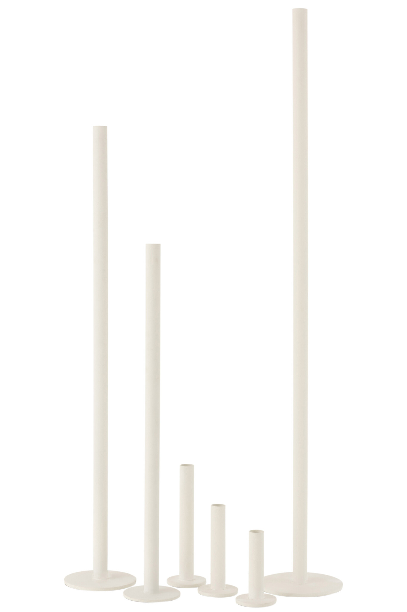 S/3 CANDL HIGH MOD MET MAT WH