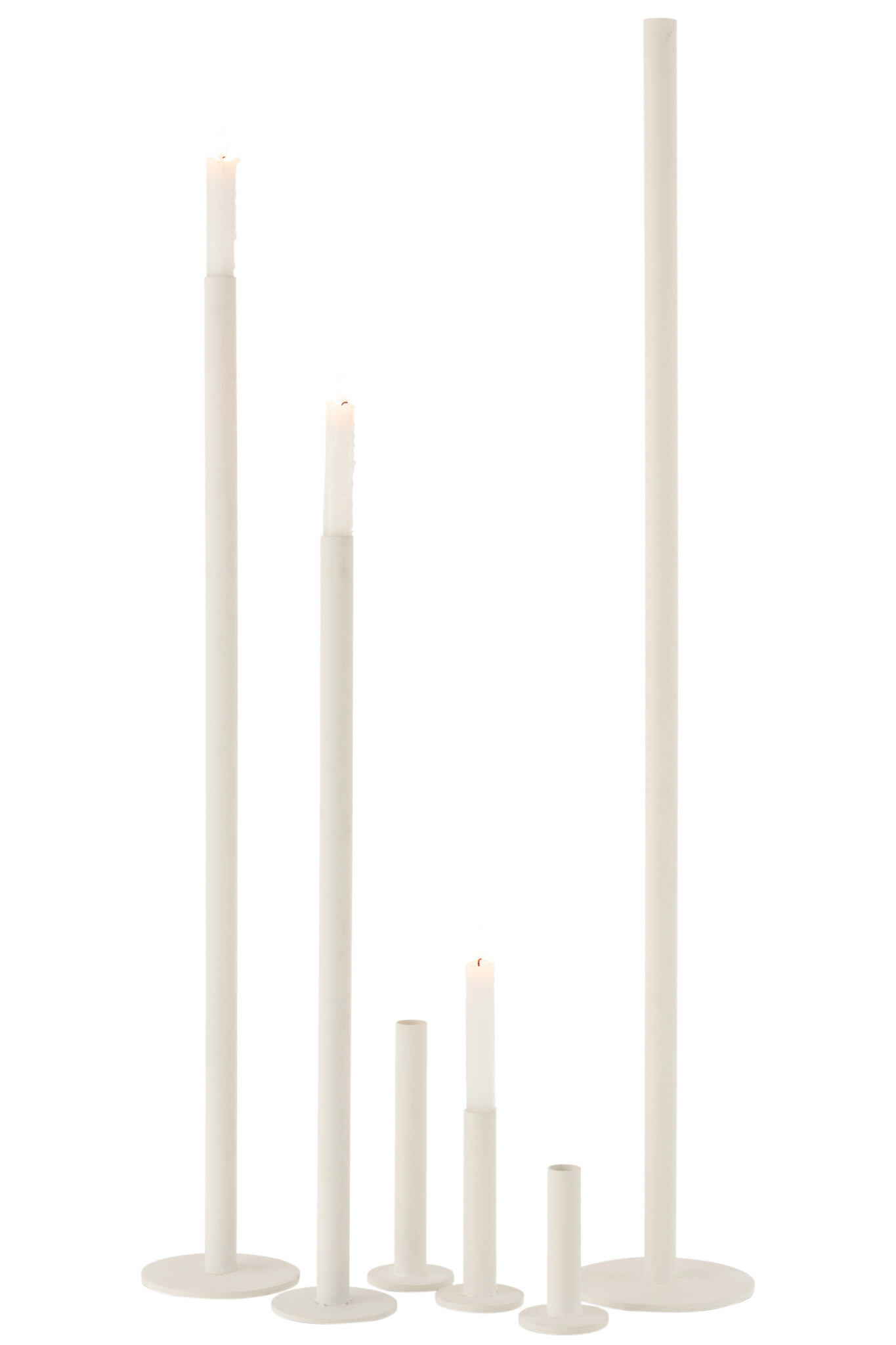 S/3 CANDL HIGH MOD MET MAT WH
