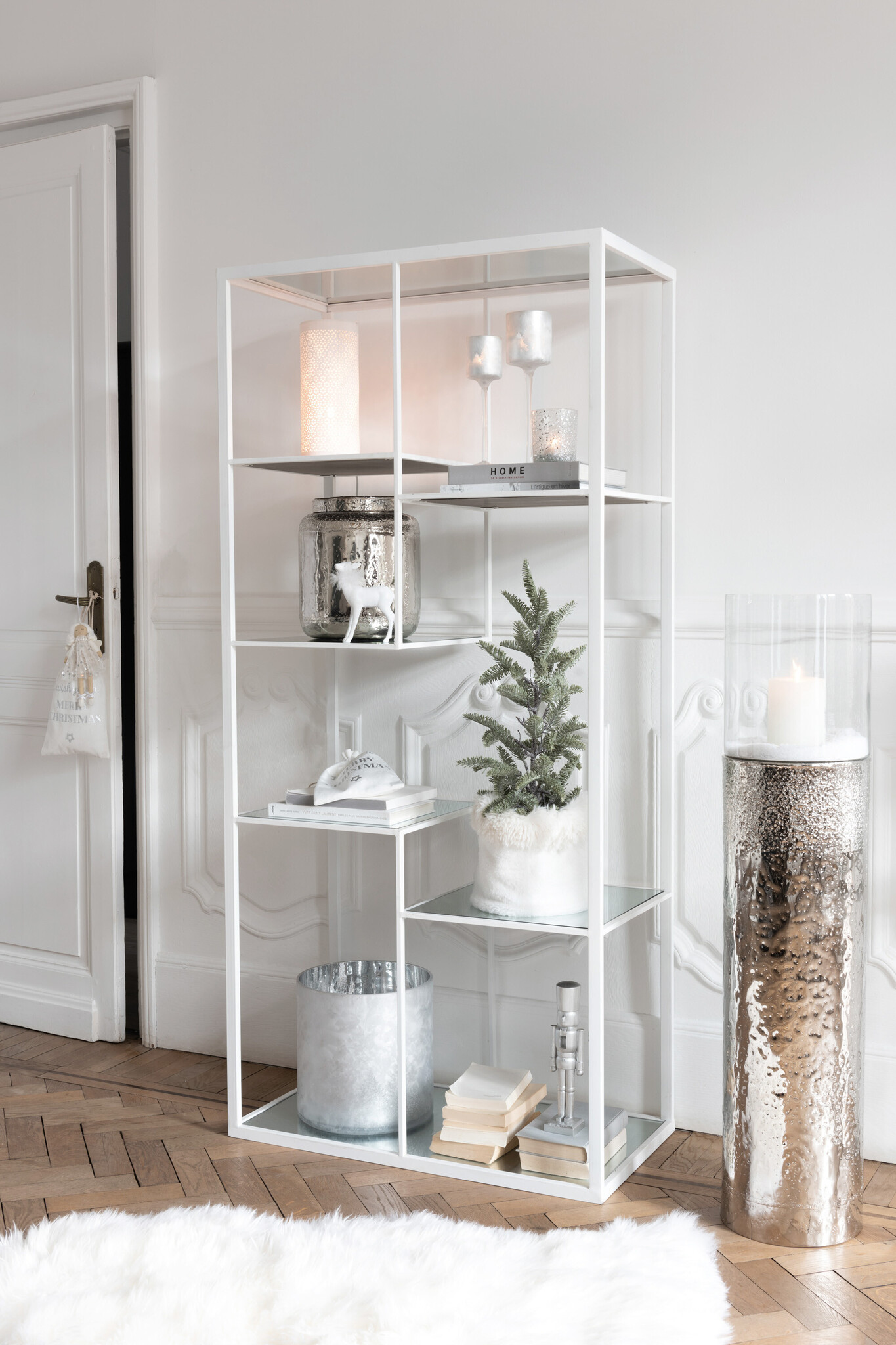 TEALIGHT HOLDER MILA ALUM/GL SILV