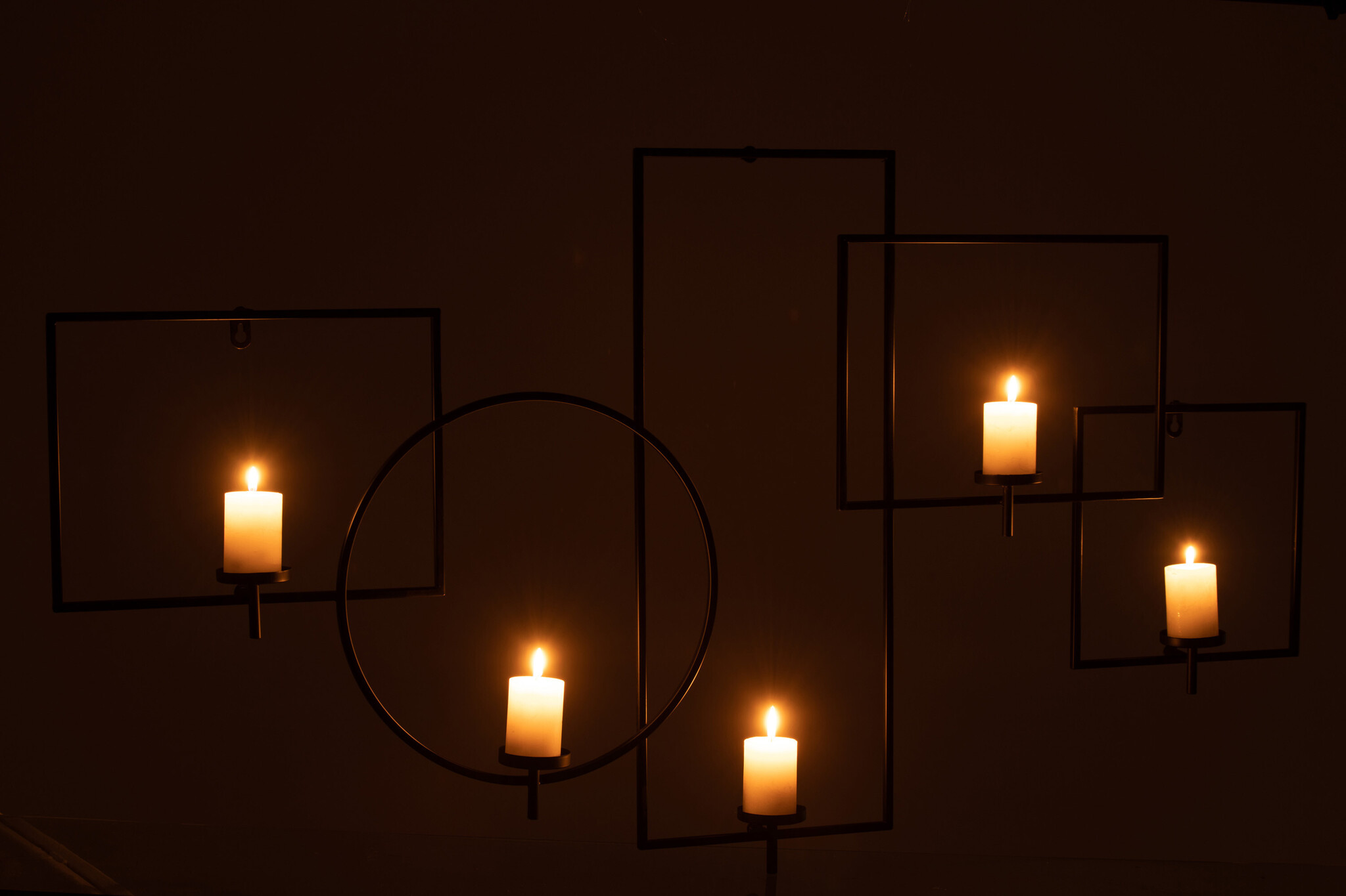 WALL DEC CANDLEHOL MET BL