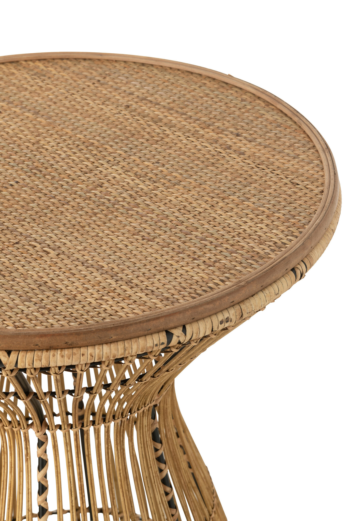 SIDETABLE ROUND GROOV RAT NAT