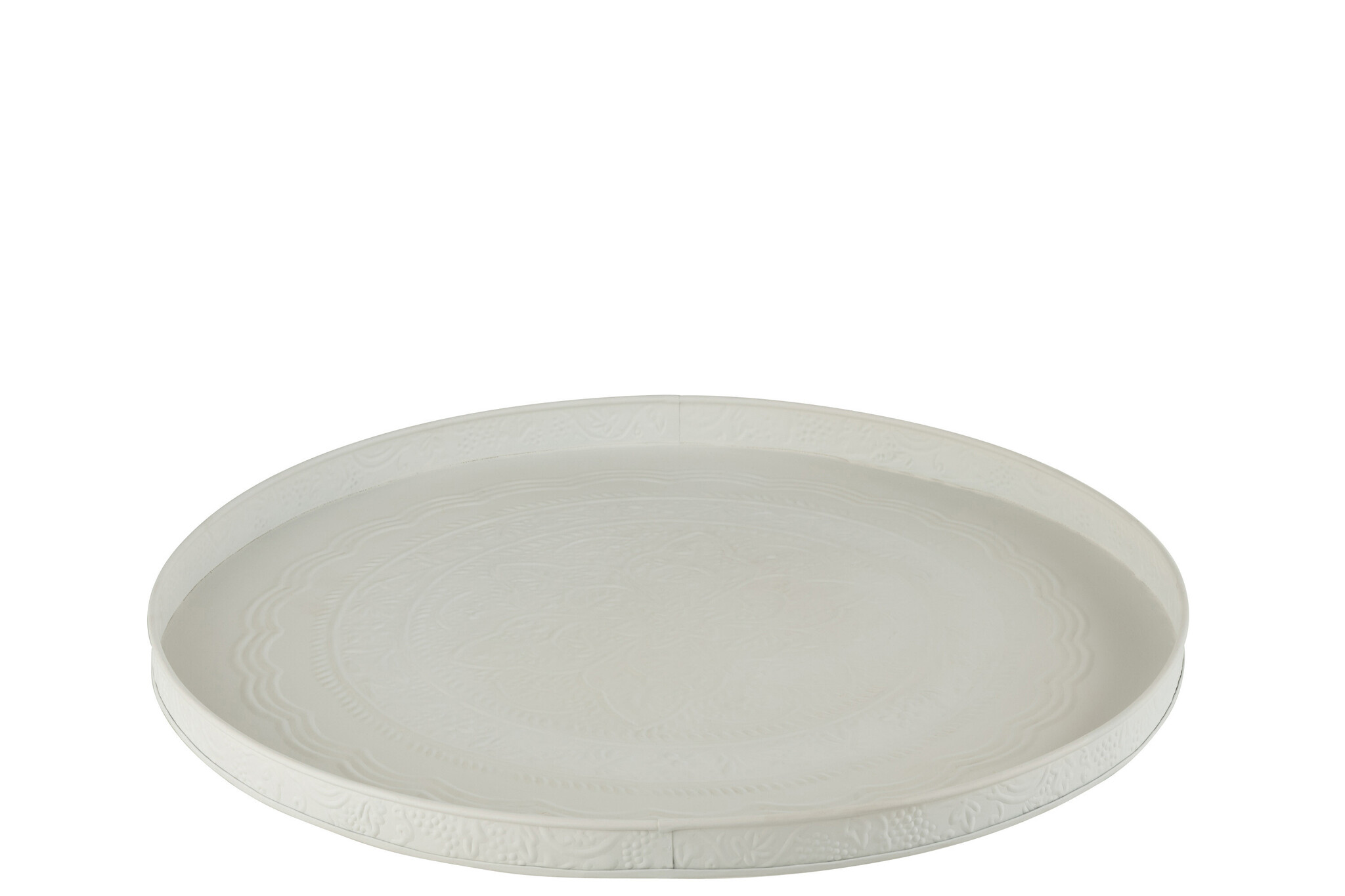 TRAY ROUND CLASSIC IRON WH M