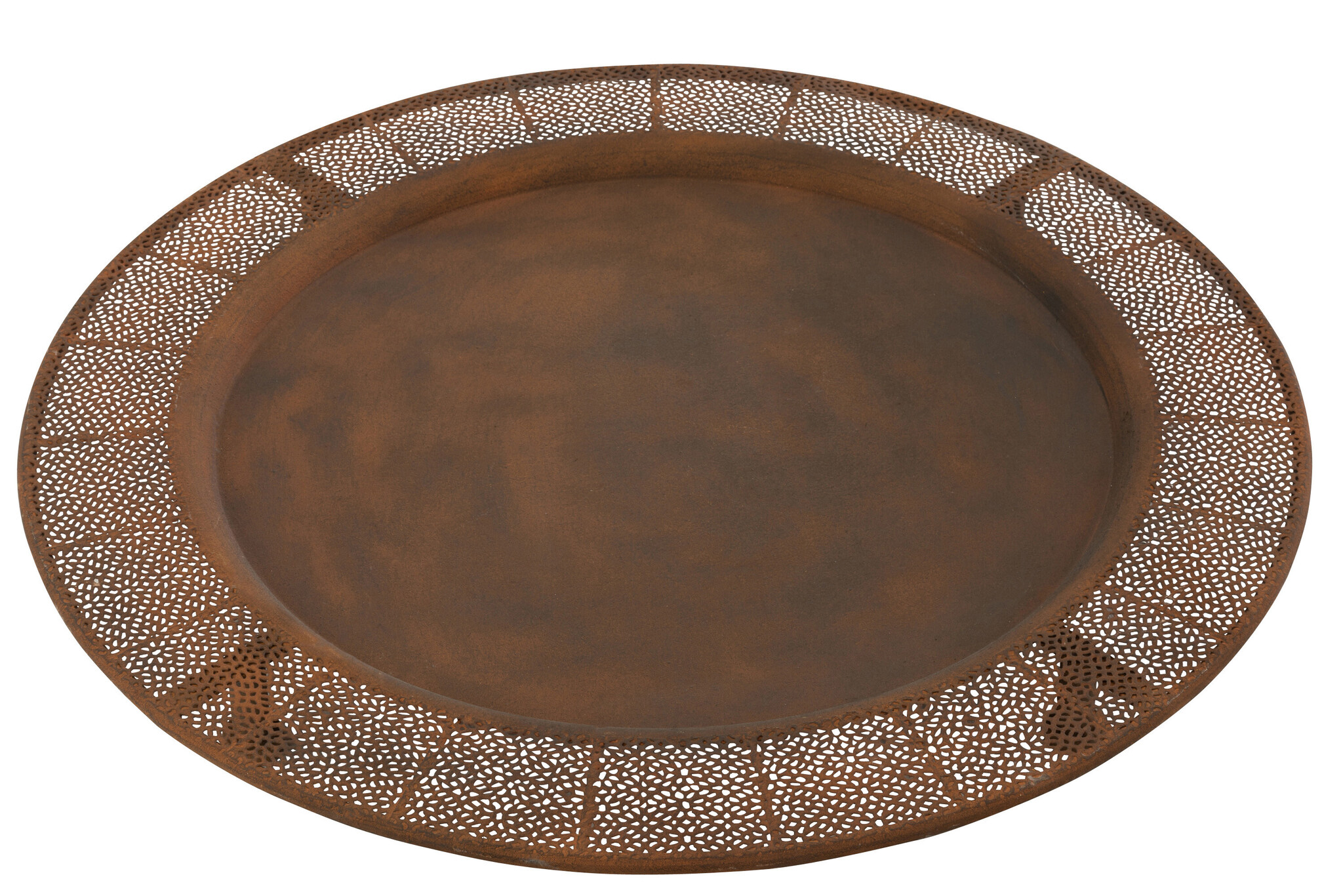 TRAY ON FOOT HOLES METAL RUST