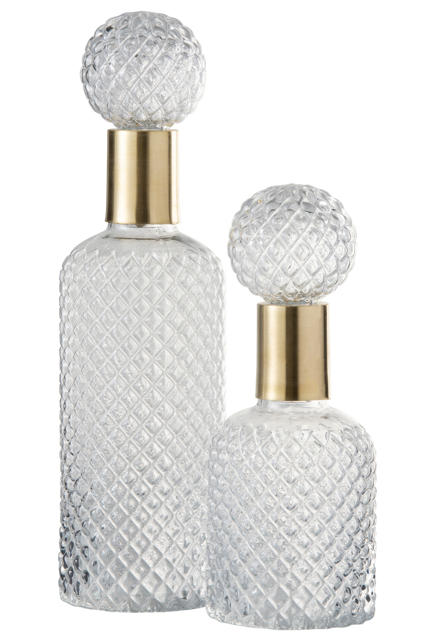BOTTLE+ST DECO RELI GL TR L