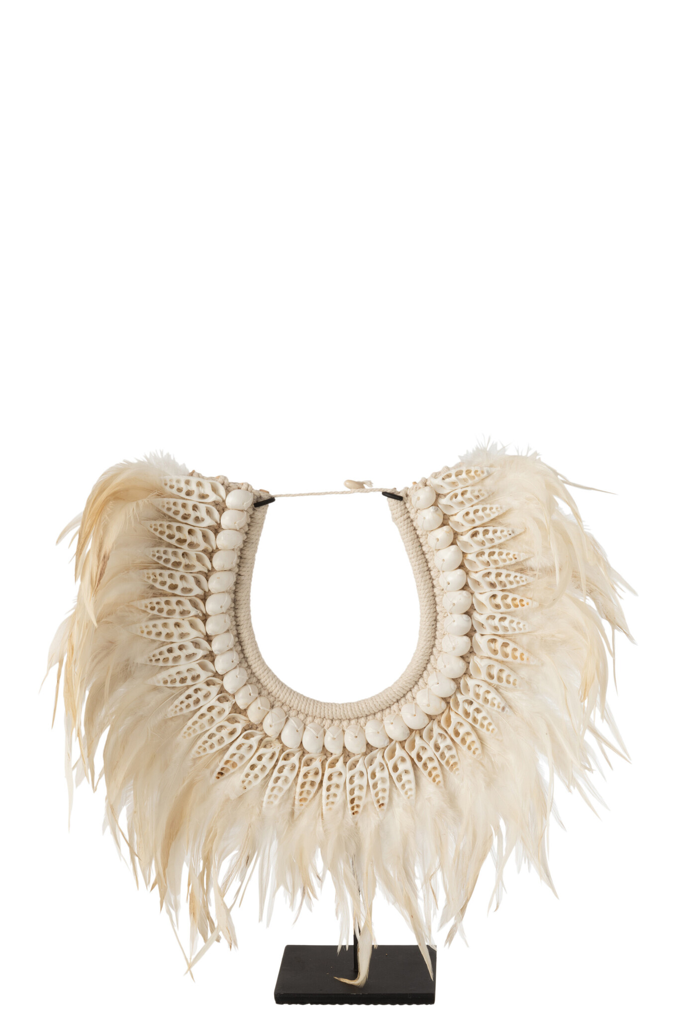 NECKLACE+ST DORA SH/FEATH WH L