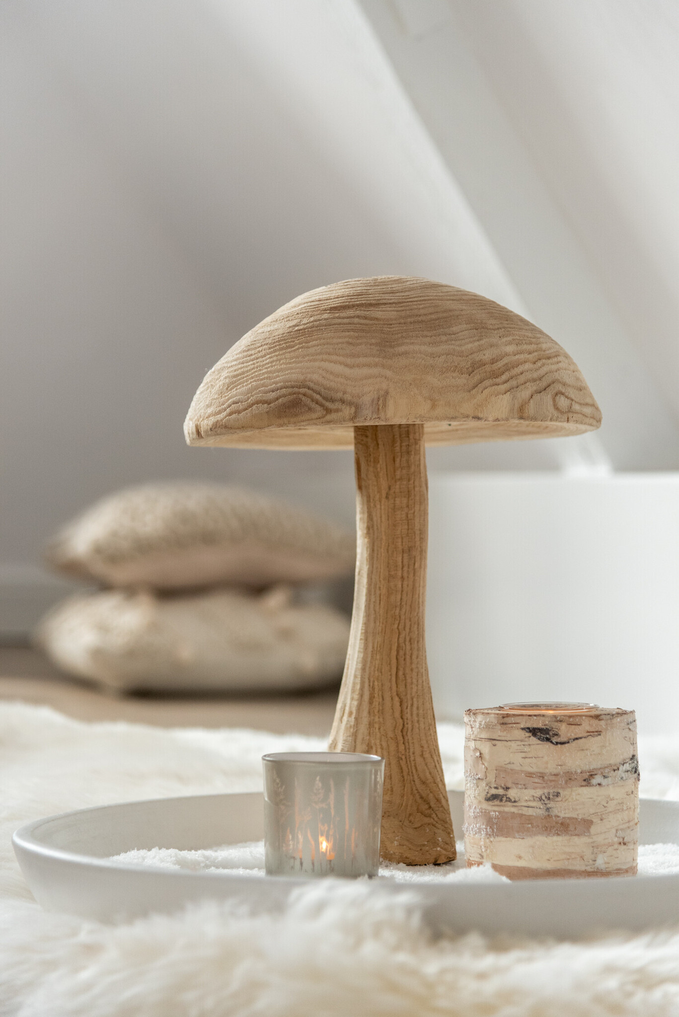 MUSHROOM DANDA CHESTN WD NAT S
