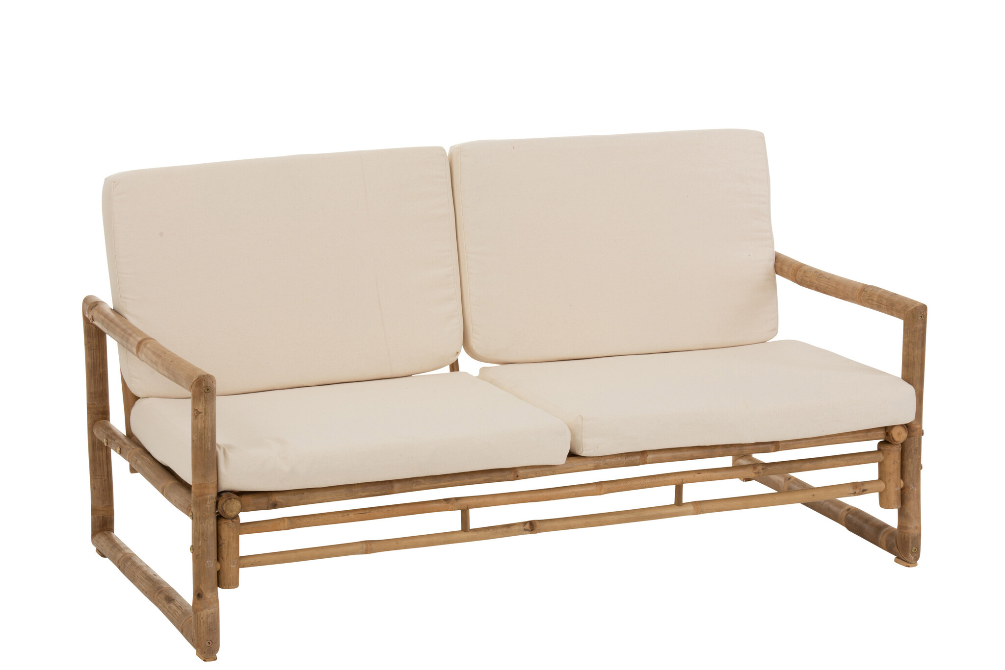 SOFA 2PEOPLE BAMB+TEXT NAT/WH