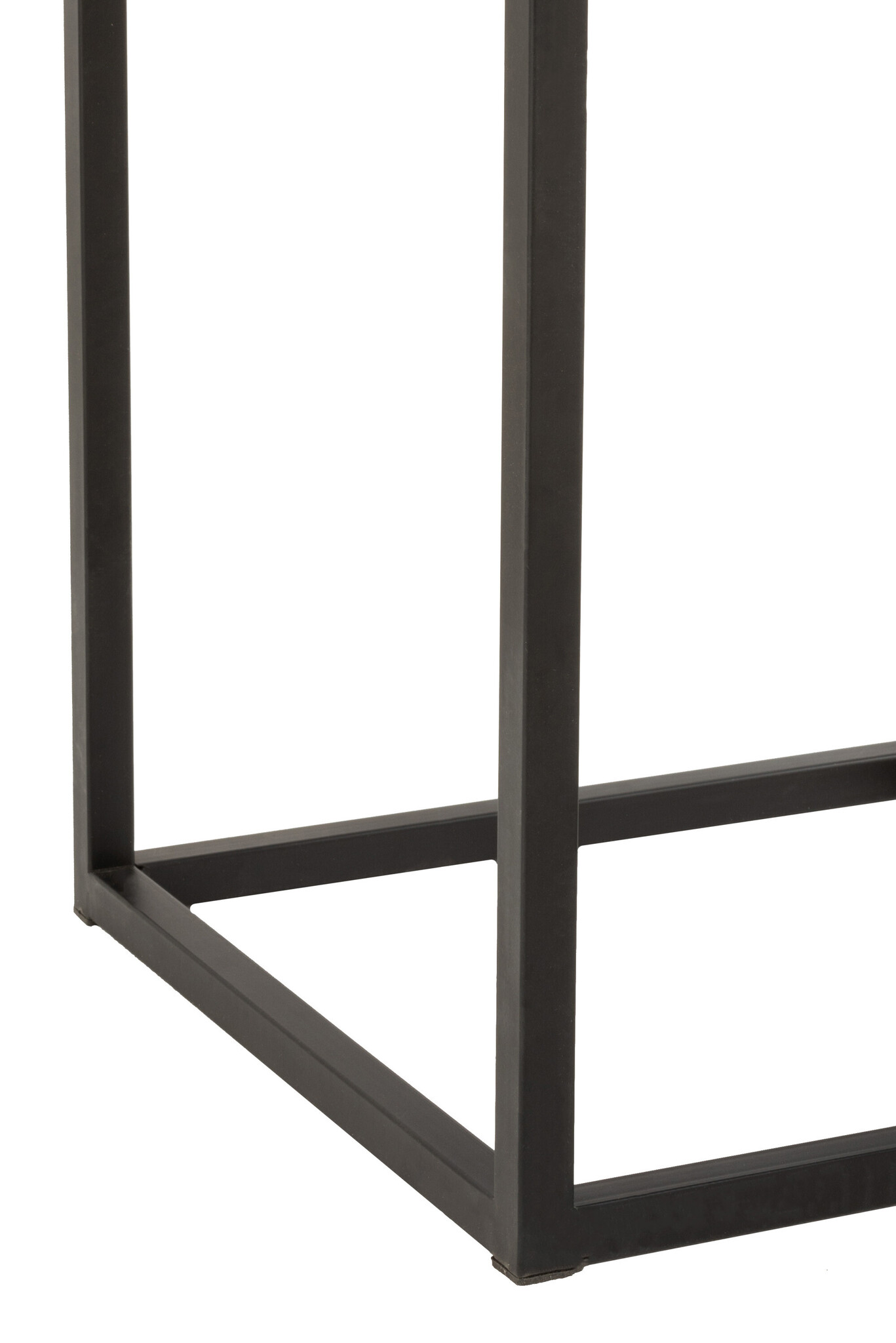 S/2 SIDE TABLE LOW SQ MET BL
