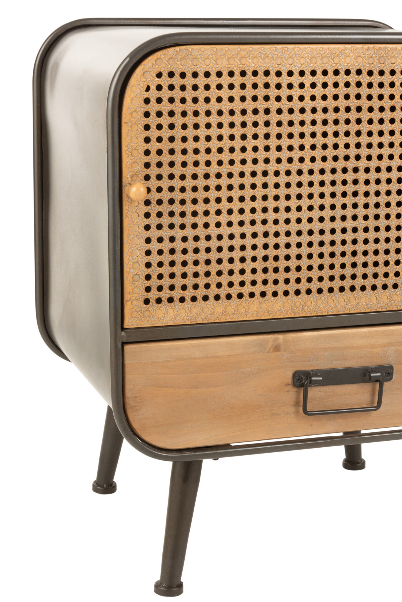 SIDETABLE 1 DR MET/WD BL/NAT