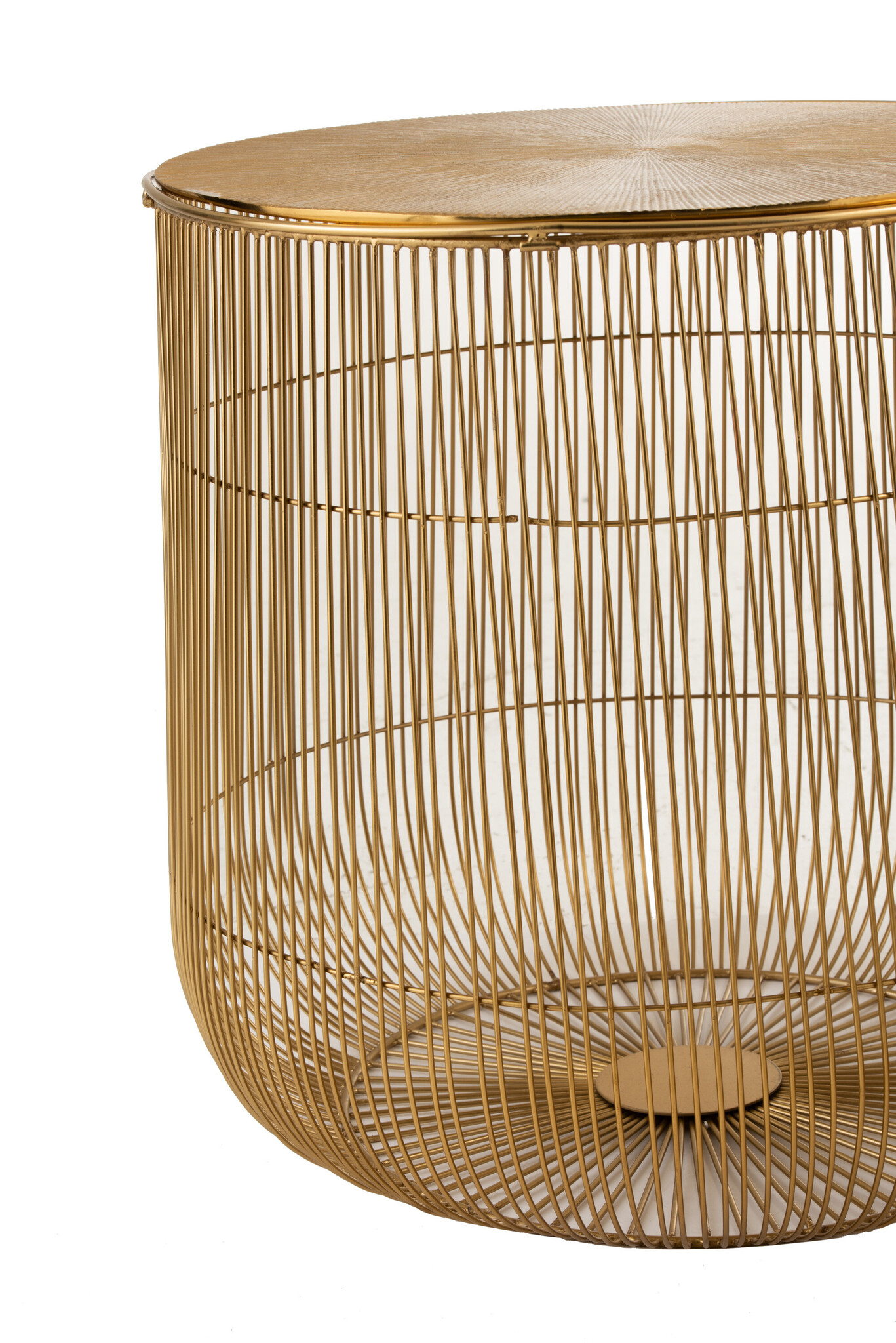 S/2 SIDE TABLES BASKET MET GD