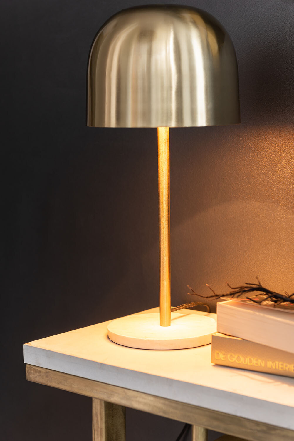 TABLE LAMP QUEEN METAL MAR GD