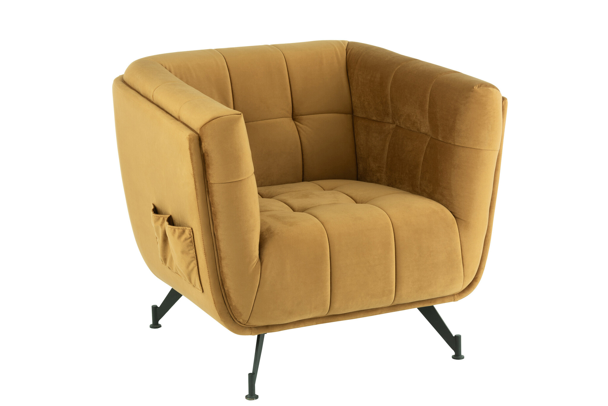 LOUNGE SEAT 1P TEX/WD/MET OCH