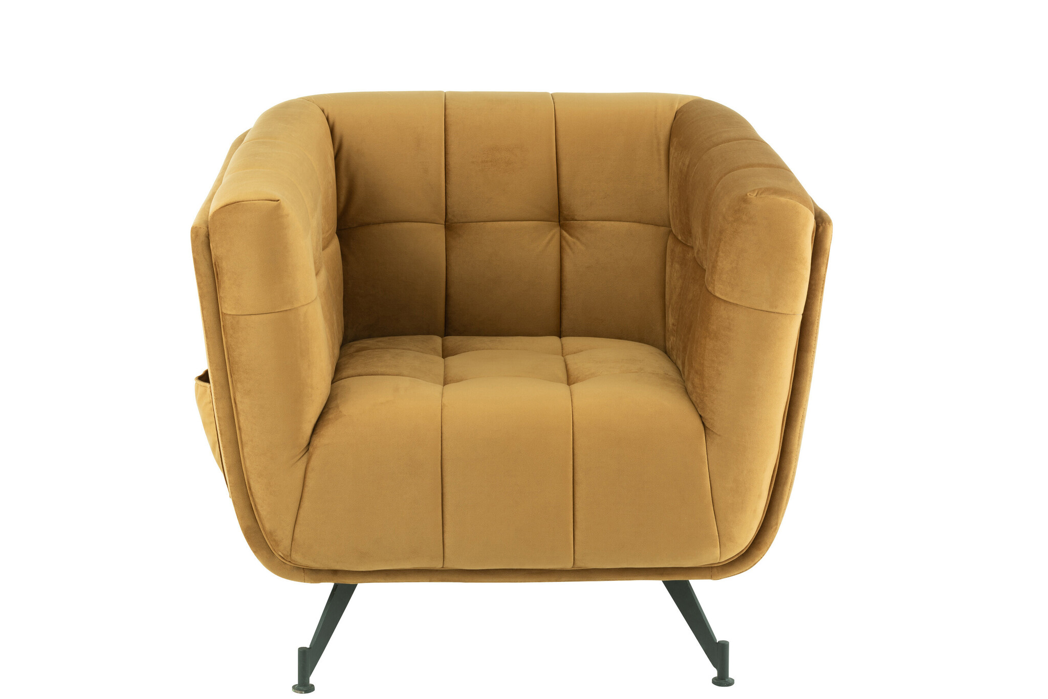 LOUNGE SEAT 1P TEX/WD/MET OCH