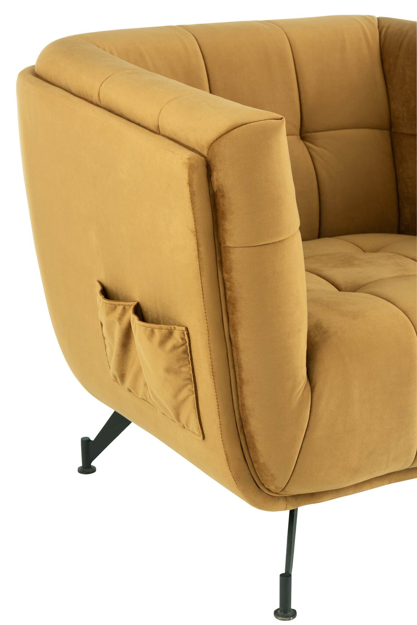 LOUNGE SEAT 1P TEX/WD/MET OCH