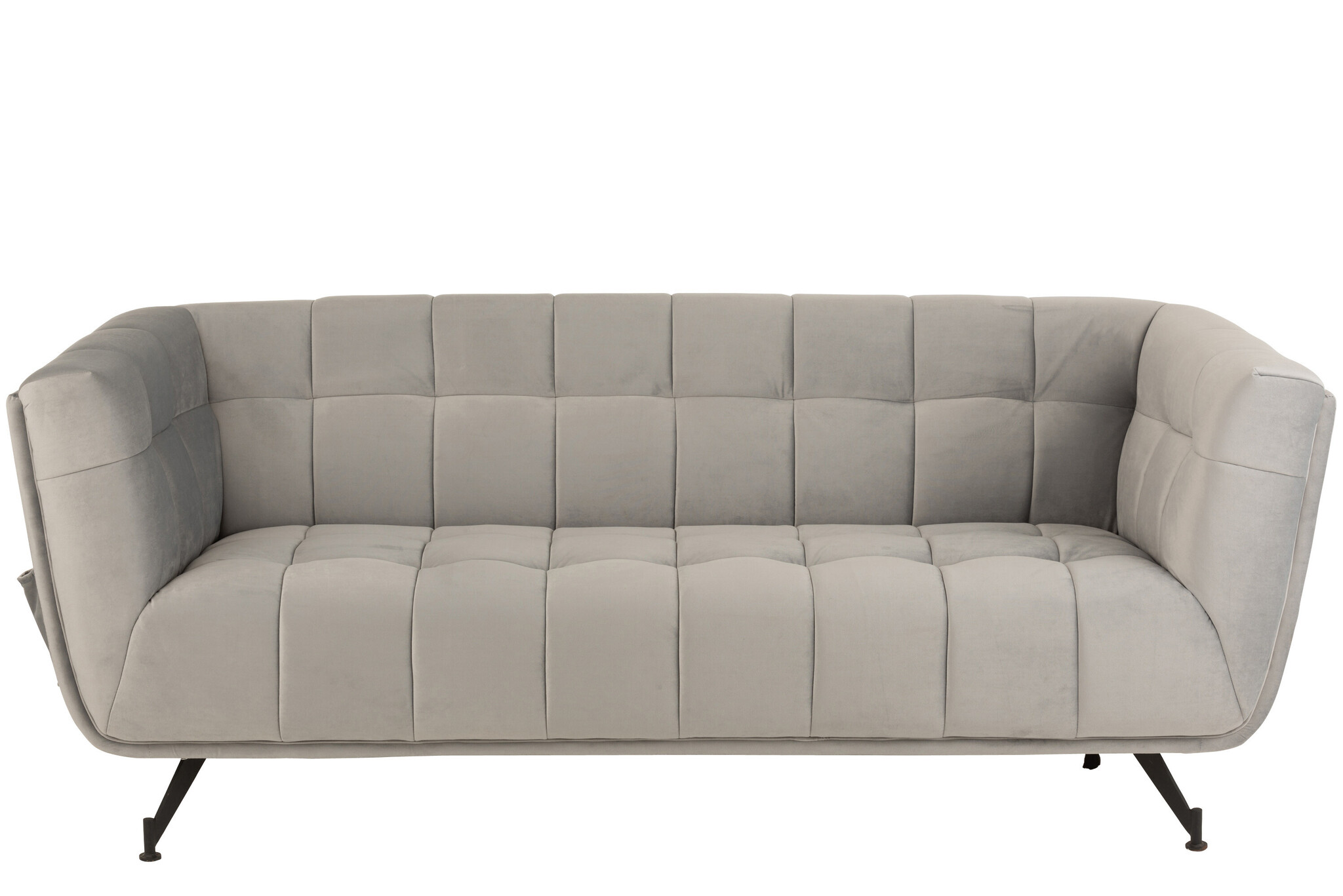 LOUNGE SEAT 3P TEX/WD/MET LGR