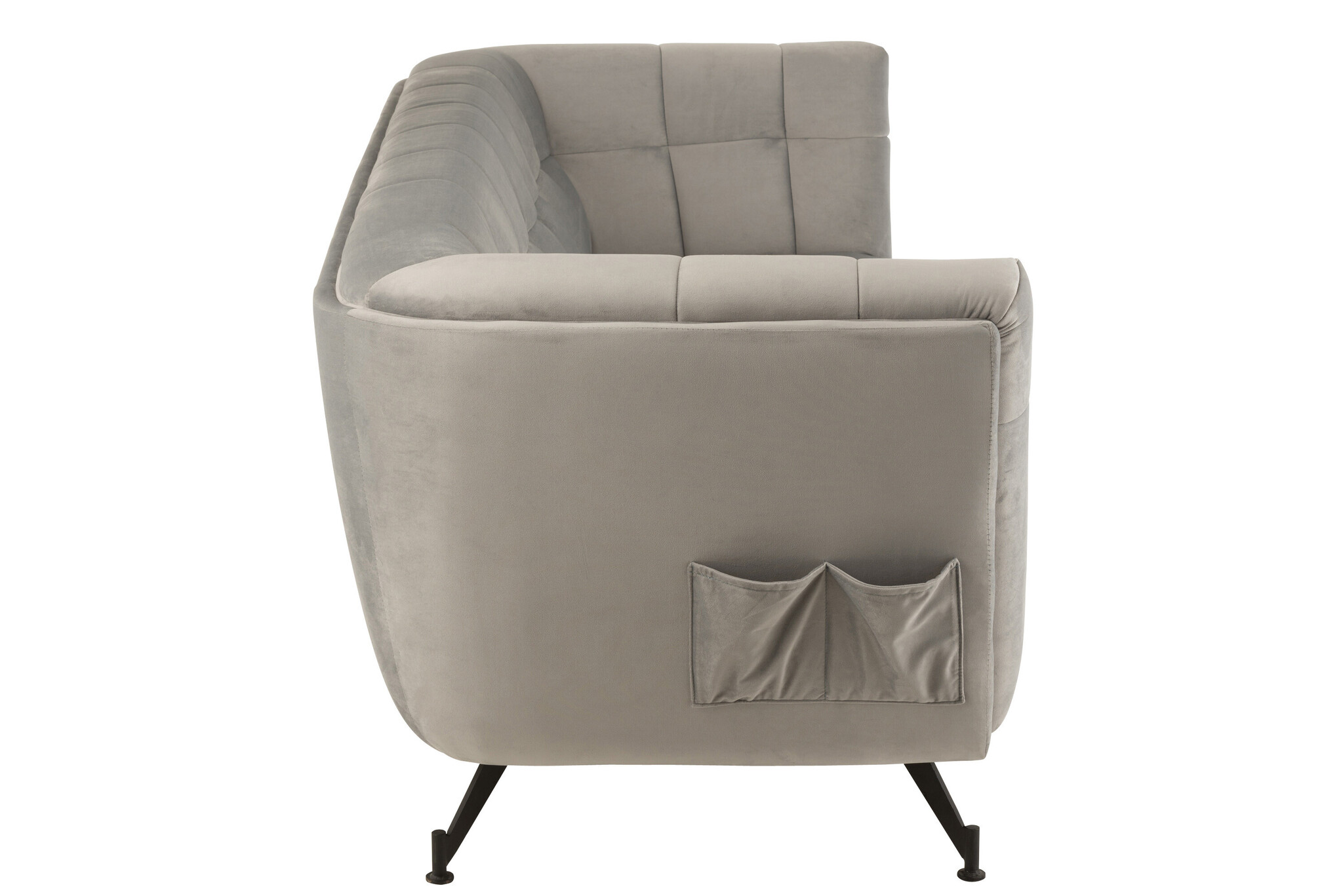 LOUNGE SEAT 3P TEX/WD/MET LGR