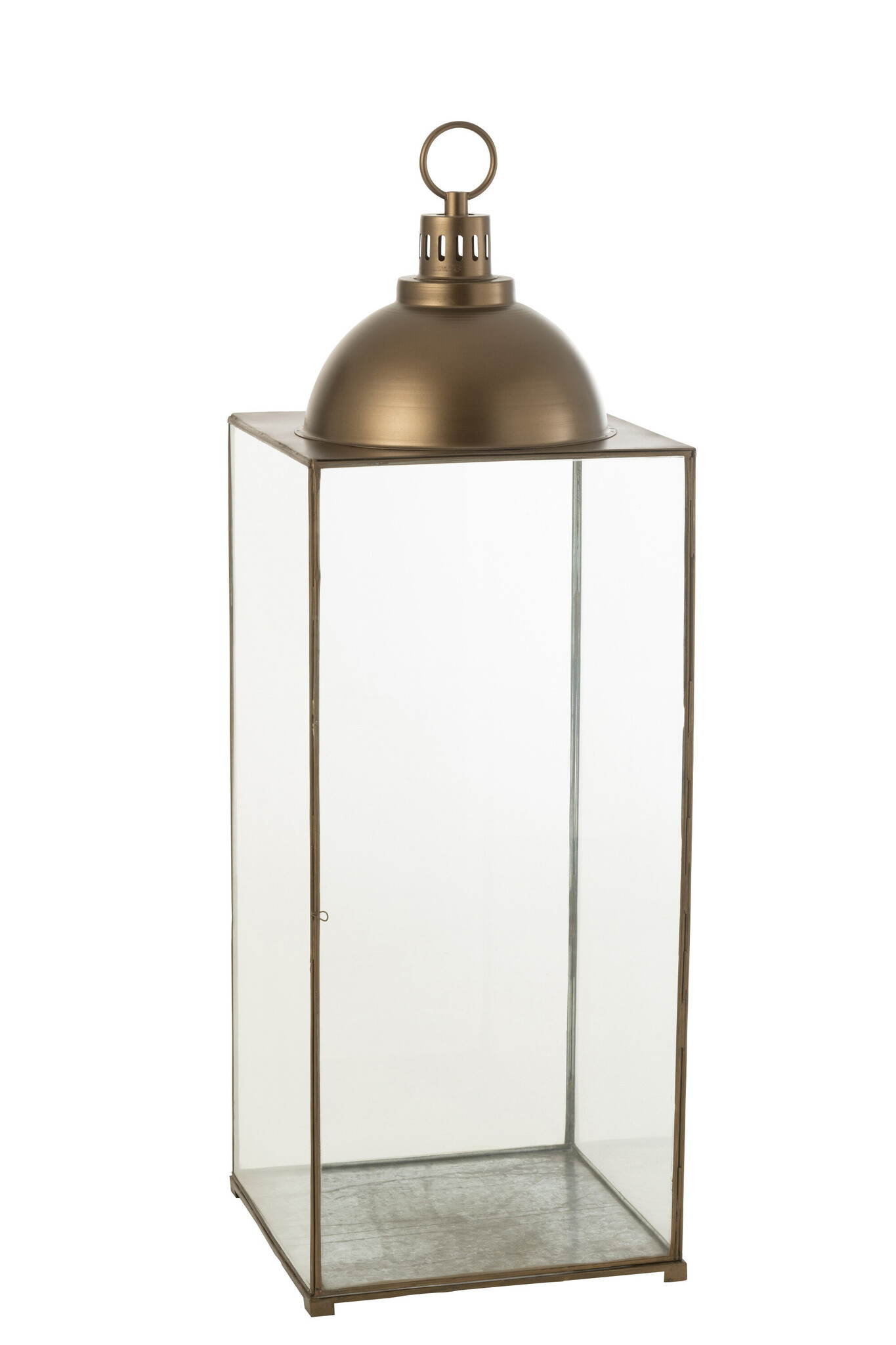 LANTERN HAGRID GLASS/IRON BR L