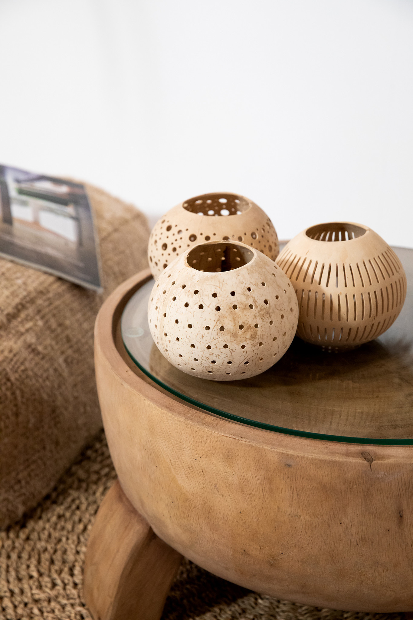 De Coconut Spot Kaarshouder - Naturel