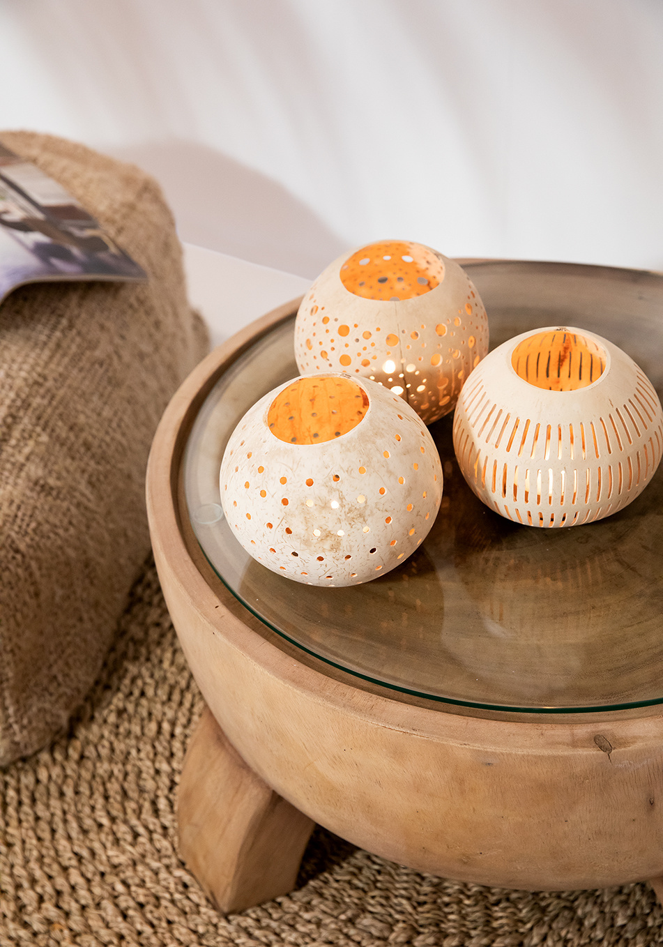 De Coconut Spot Kaarshouder - Naturel