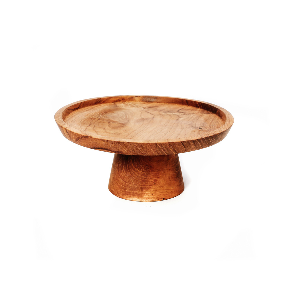 De Teak Root Taart Plateau - S